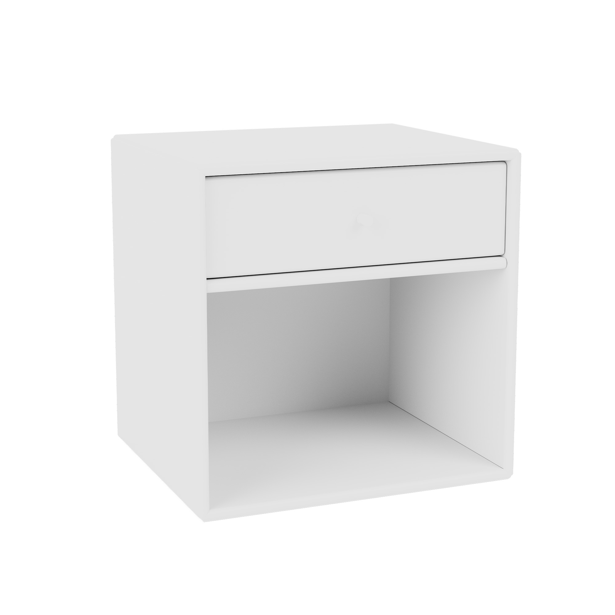 montana - dream nightstand, suspension rail - new white - sängbord - peter j. lassen - vit - mdf