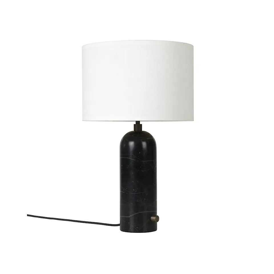 Gravity bordslampa small svart marmor
