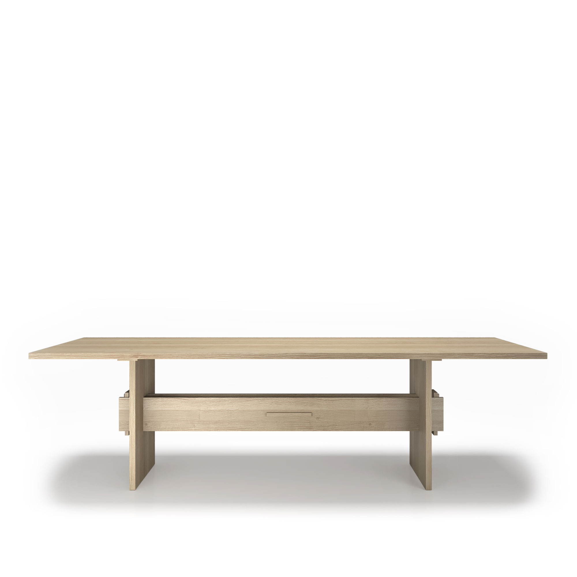 Dk3 - Jeppe Utzon Table #2 L340 x W100 x H74 cm Max 2 extension leaves Oak - soap - Matbord - Jeppe Utzon - Beige - Trä | Möbler - Bord - Matbord | Möbelexperten