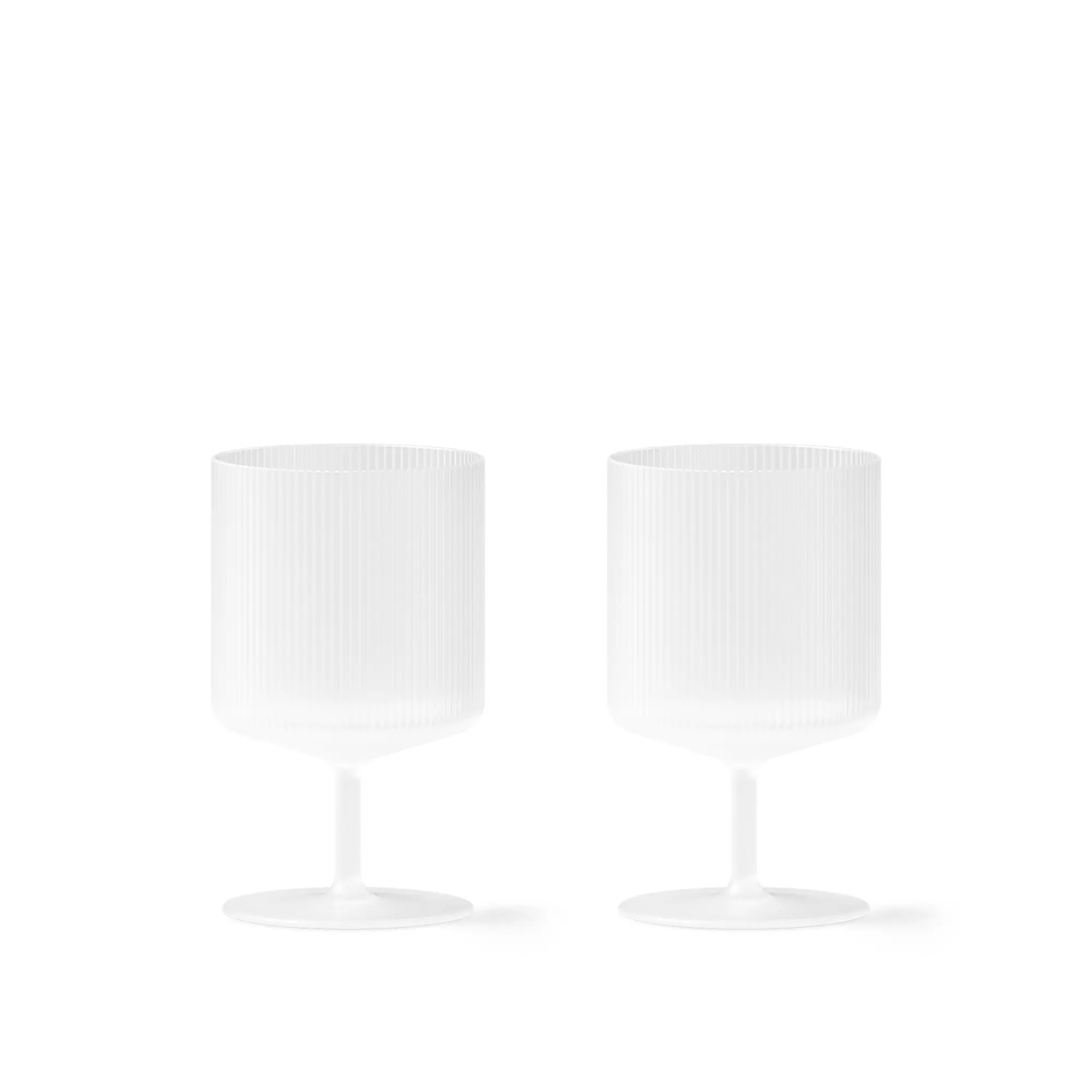 Ripple Wine Glasses - Set of 2 - Frosted
