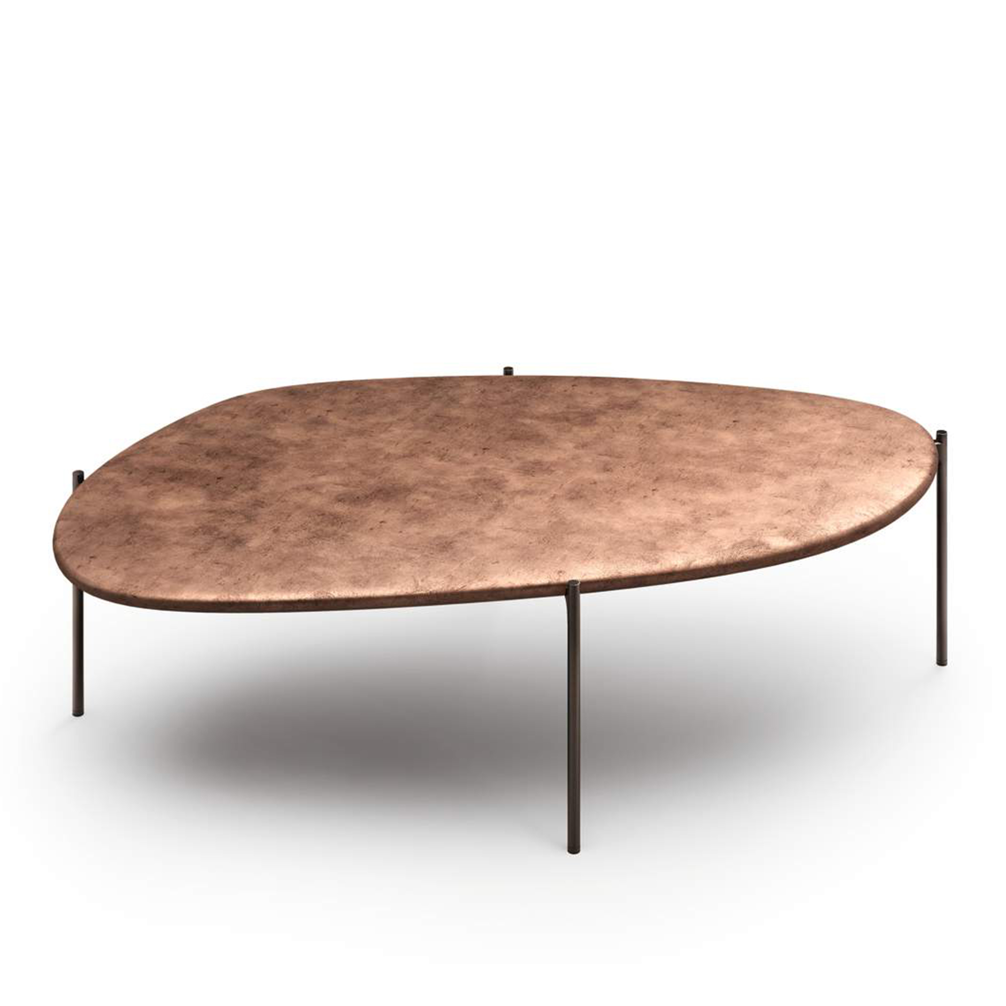 Walter Knoll - Ishino Side Table T3, Copper Look Alike Finish, Powder-Coated Bronze Matt, H: 39,5, L: 147, Br: 84 - Sofabord - Dai Sugasawa - Kobber - Metall/Stein