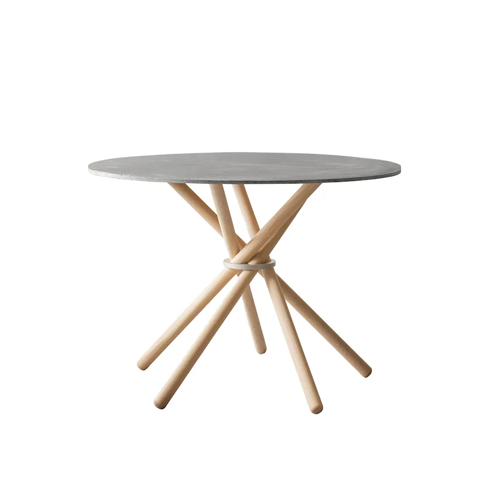 Hector 105 - Dining Table, Linoleum Conifer / Dark Oak / Brass