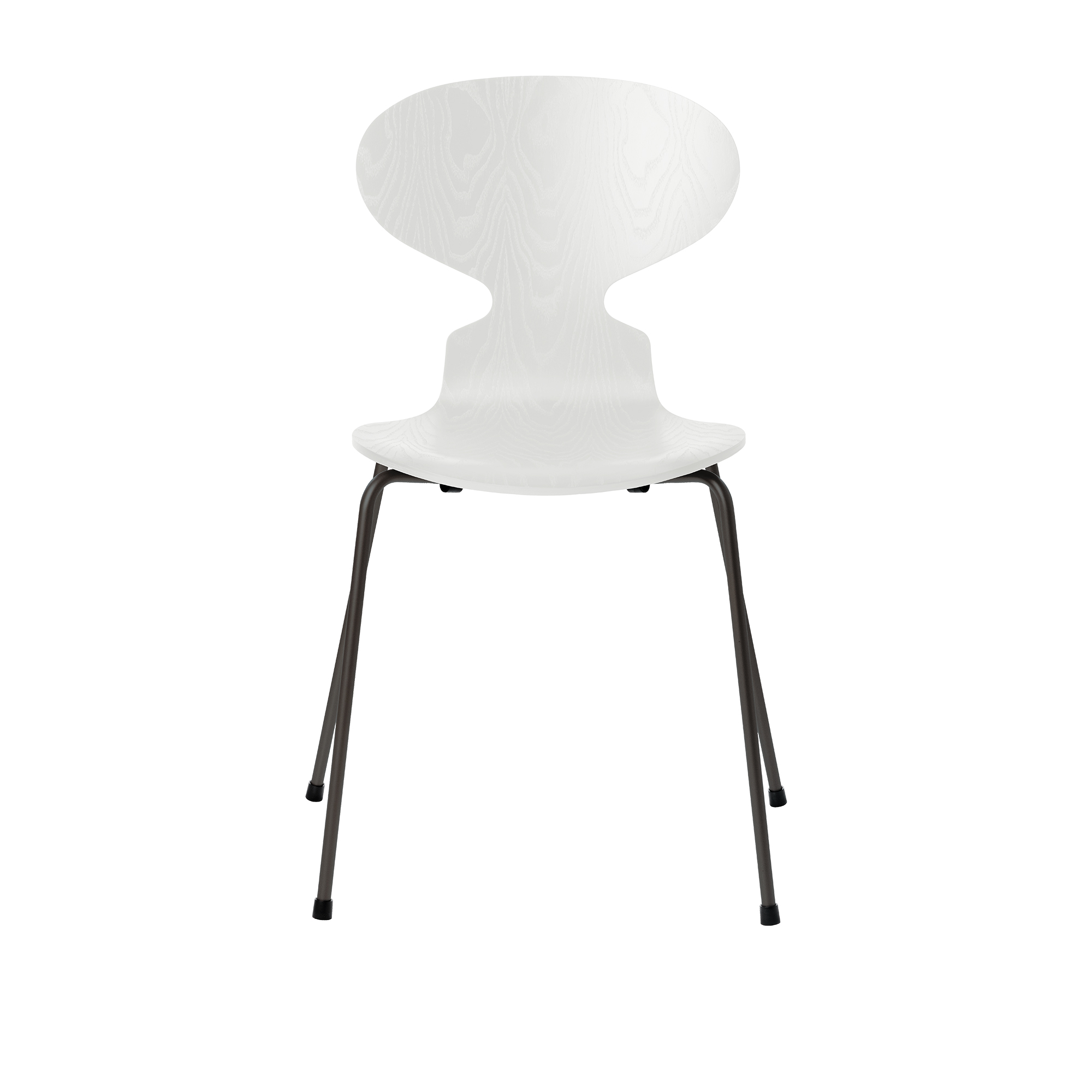 Fritz Hansen - Ant 3101 farget asketrefinér stålstativ varm grafitt white - Spisestoler - Arne Jacobsen