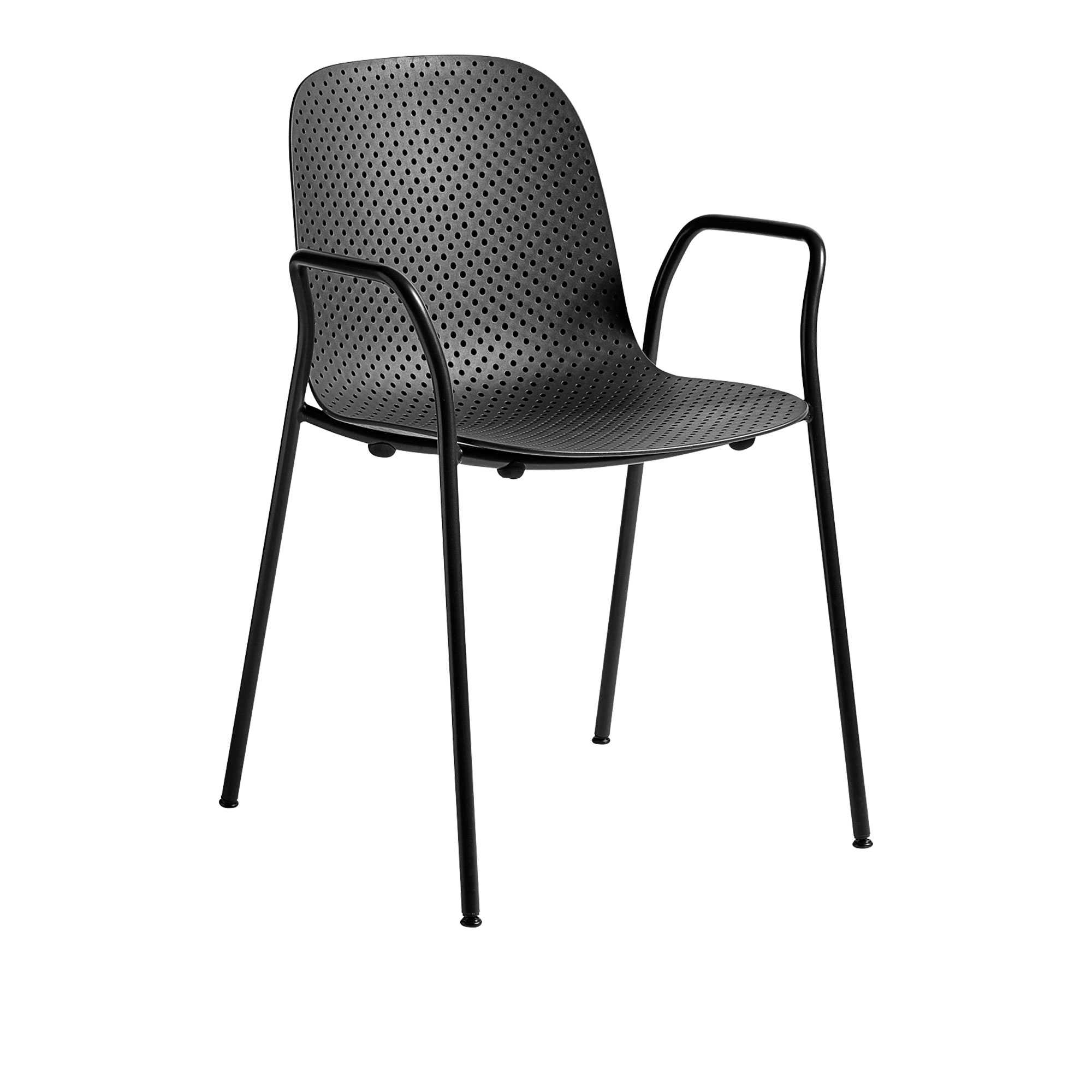 HAY - 13Eighty Armchair - Graphite Black Base - Soft Black - Matstolar utomhus - Scholten & Baijings - Svart - Metall/Plast