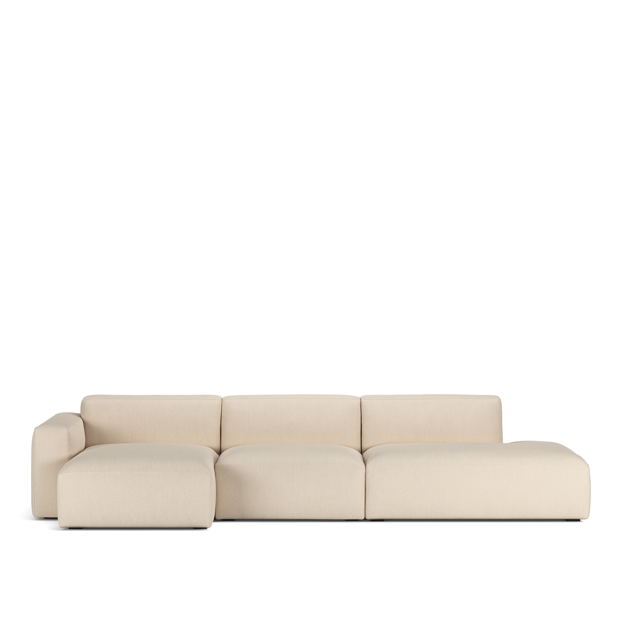 NOGA - Brick 3-Seater Chaise Lounge Open End Right Shadow Nature Removable Upholstery - Soffor