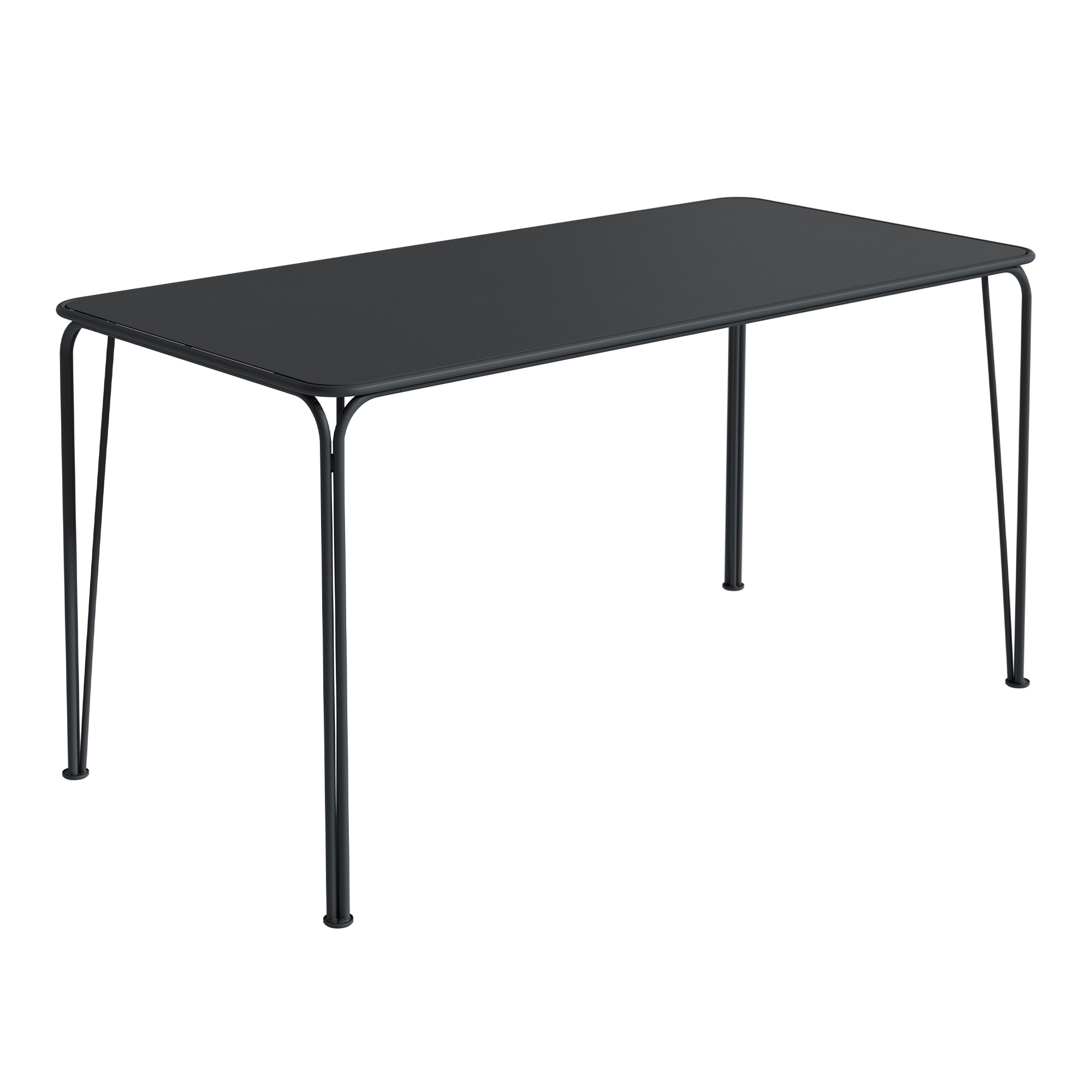 grythyttan stålmöbler - table libelle 140 graphite gray - matbord utomhus