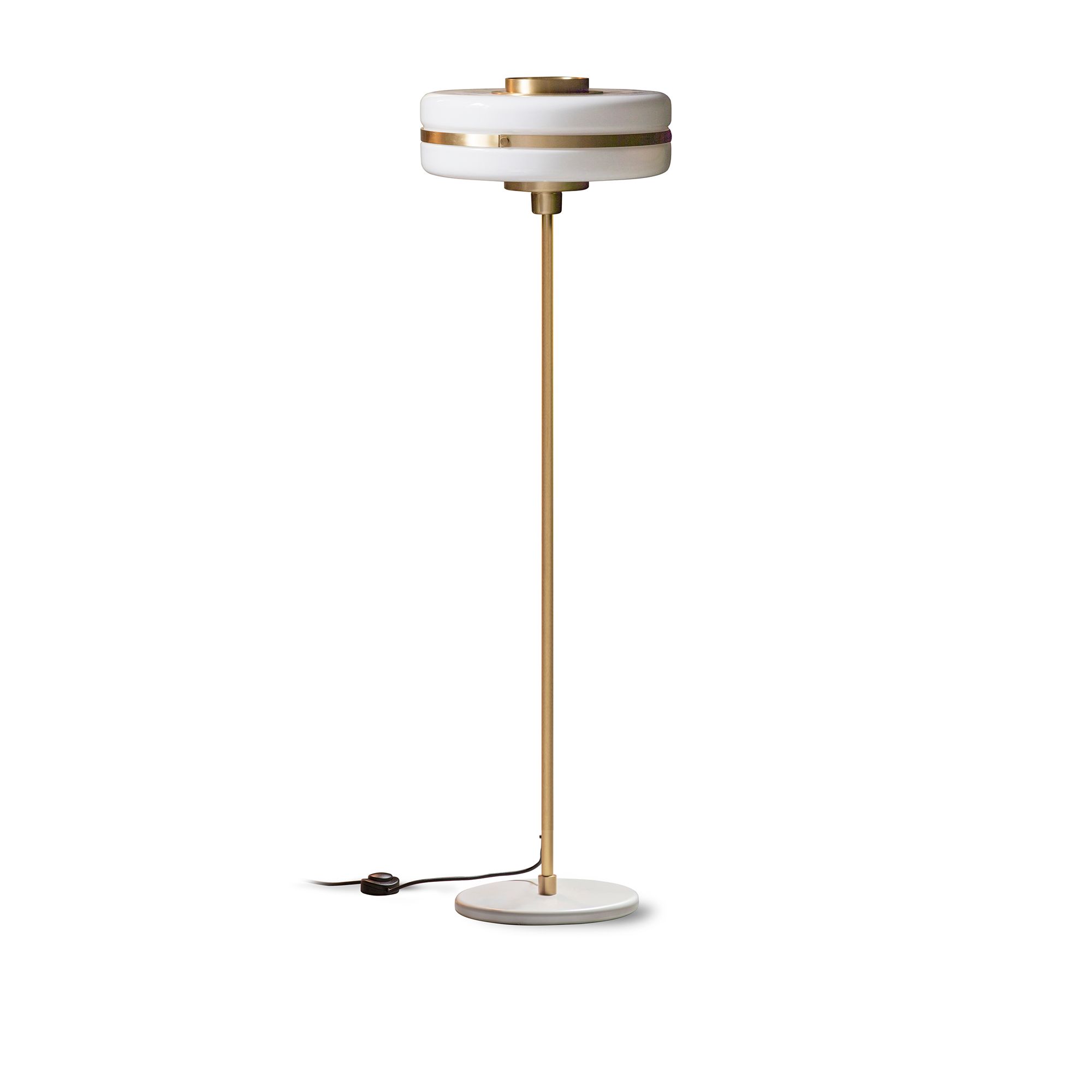 Bert Frank - Masina Floor Lamp Brass/Opal - Skärmlampor - Guld