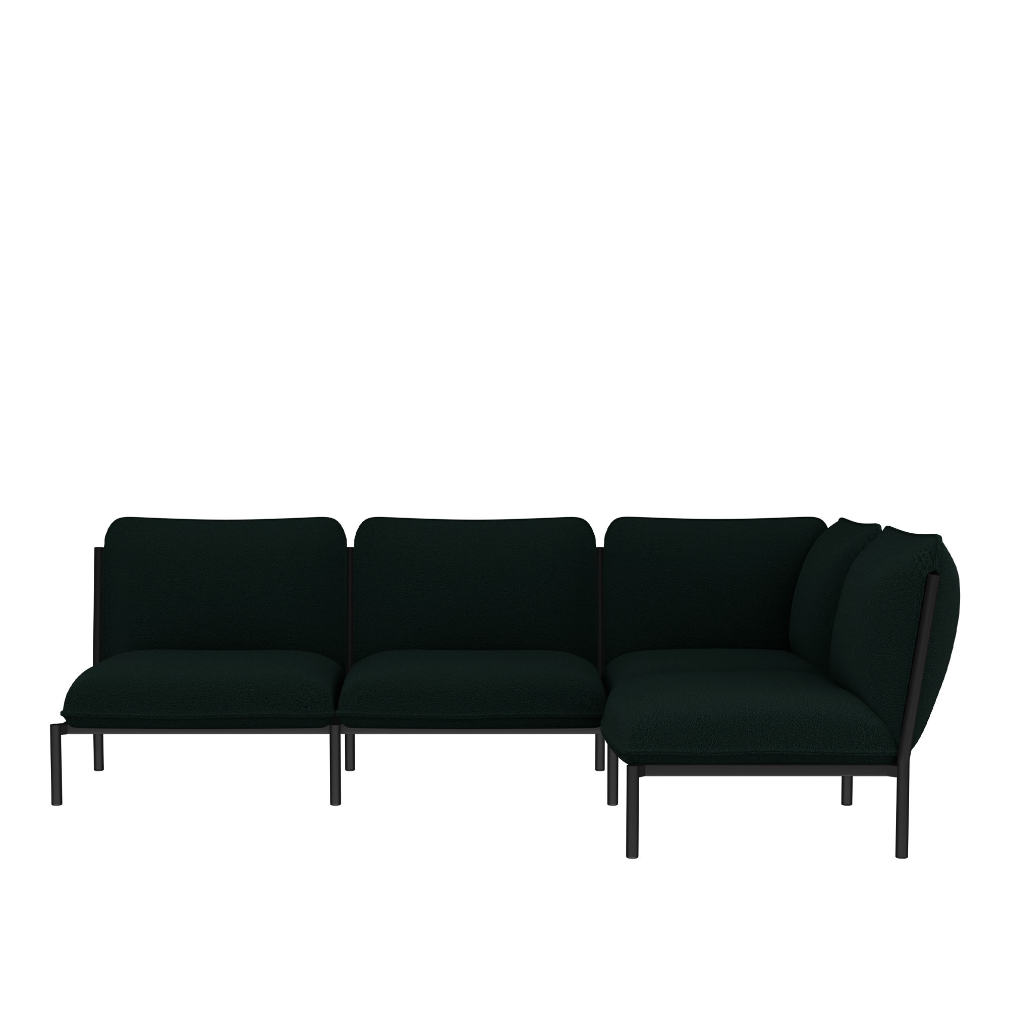 HEM - Kumo Corner Sofa - Right Pine - Soffor - Anderssen & Voll - Grön - Metall/Syntetiskt/Skum/Ull