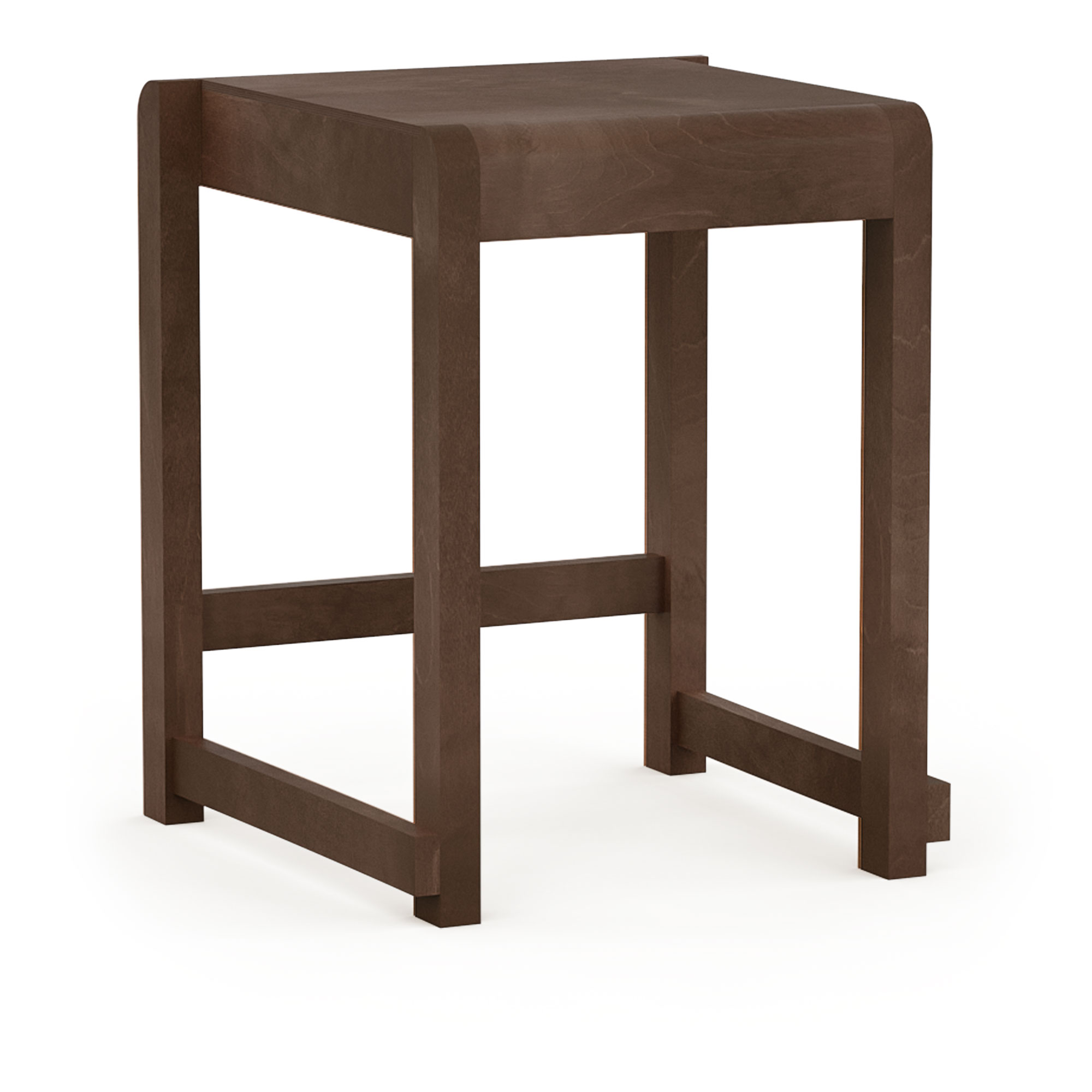 Frama - Low Stool 01 sittpall dark brown birch - Pallar - Brun - Trä | Möbler - Stolar Och Pallar - Pallar | Möbelexperten