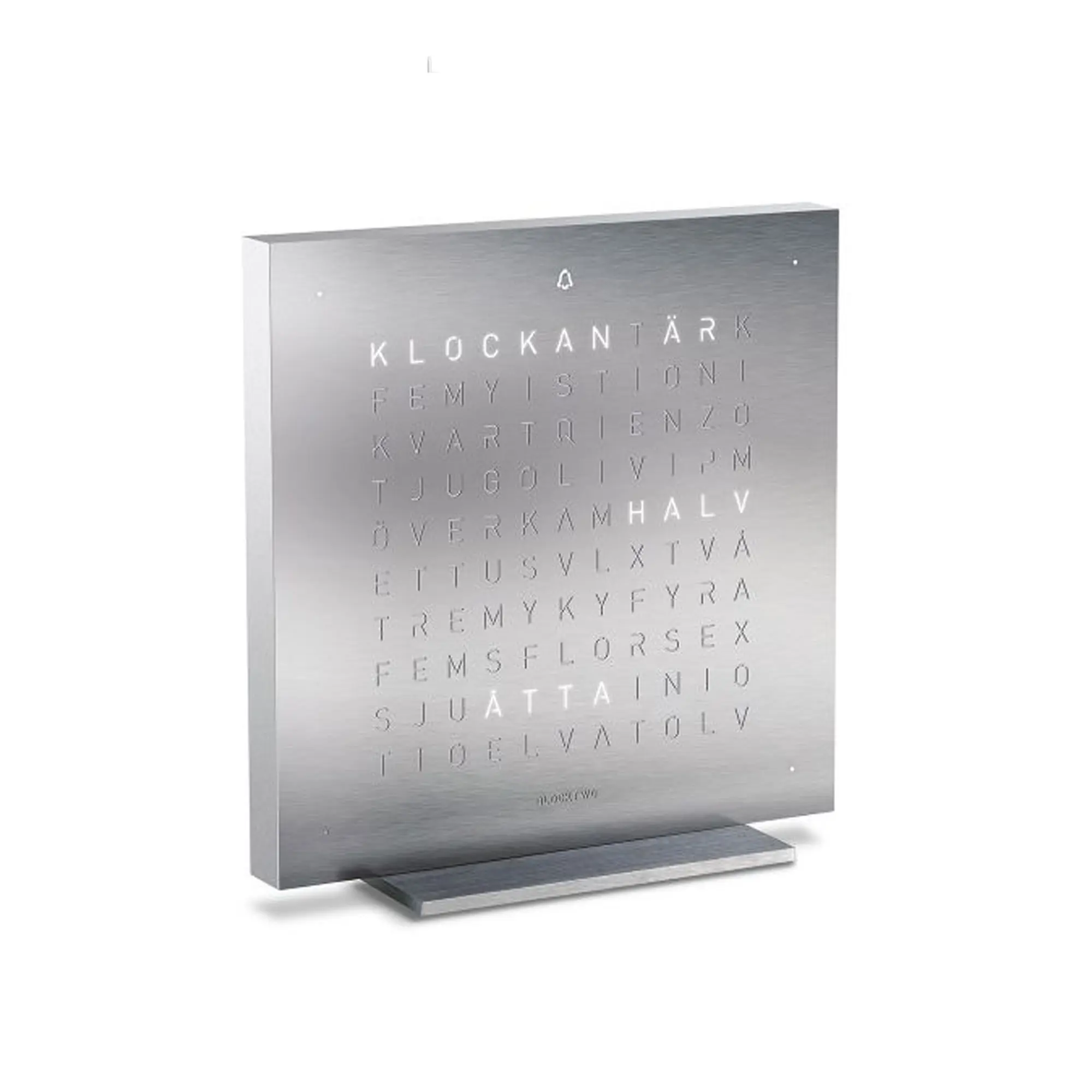 Qlocktwo Earth 13,5 - Full Metal, Brushed