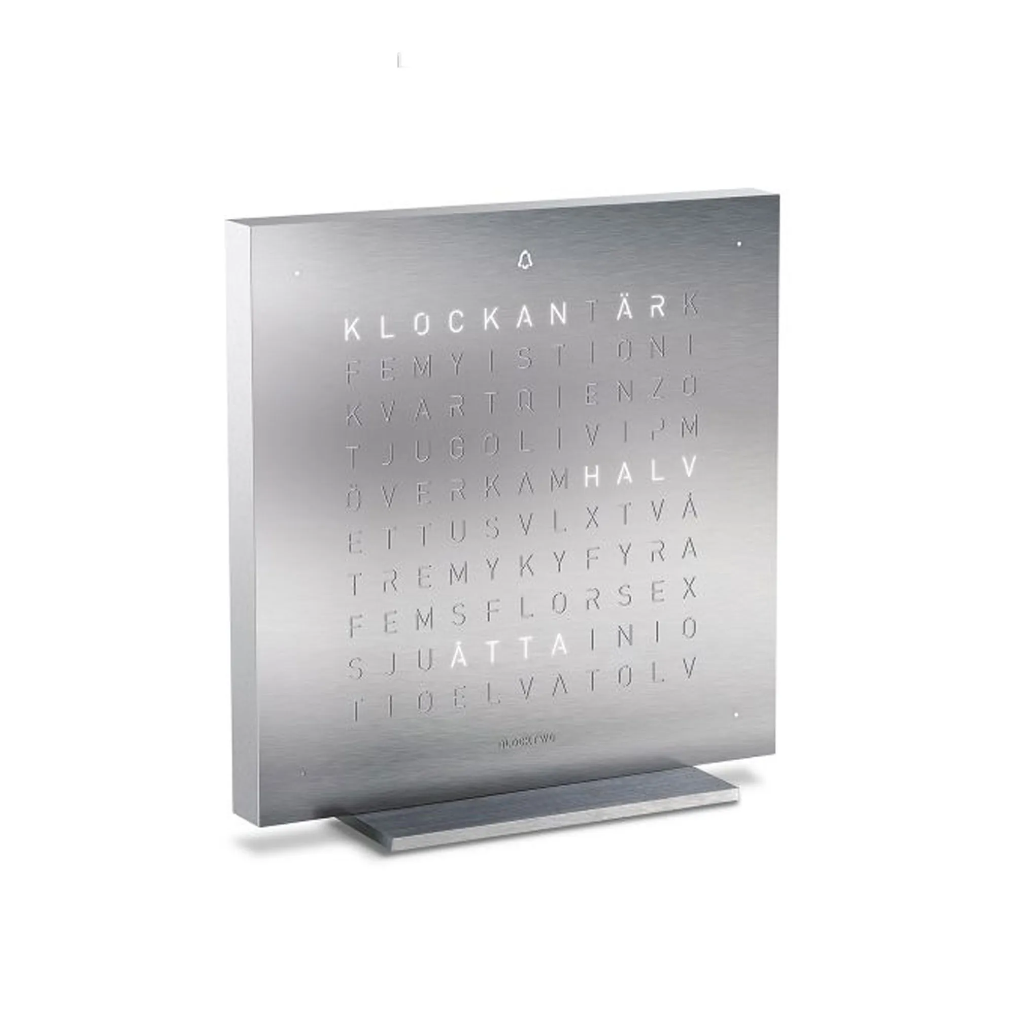 Qlocktwo Earth 13,5 - Full Metal, Brushed