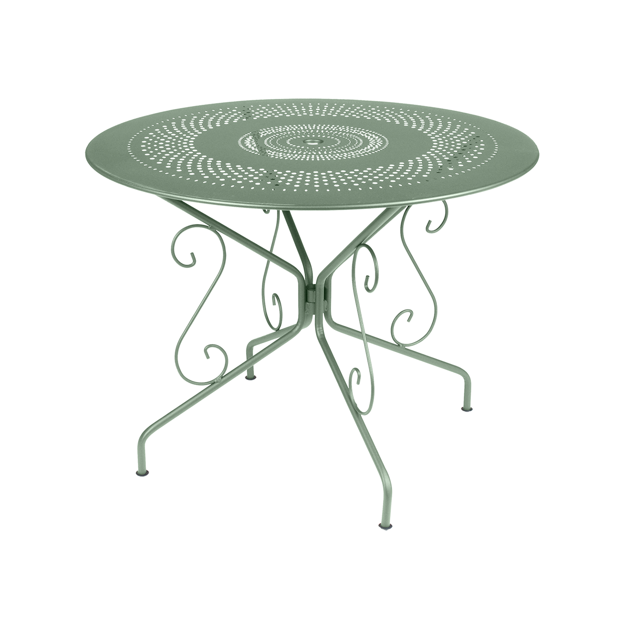 Fermob - Montmartre Table Ø 96 cm, Cactus - Matbord utomhus - Grön - Metall