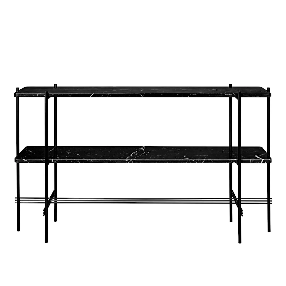 TS konsolbord 2 hyllplan svart