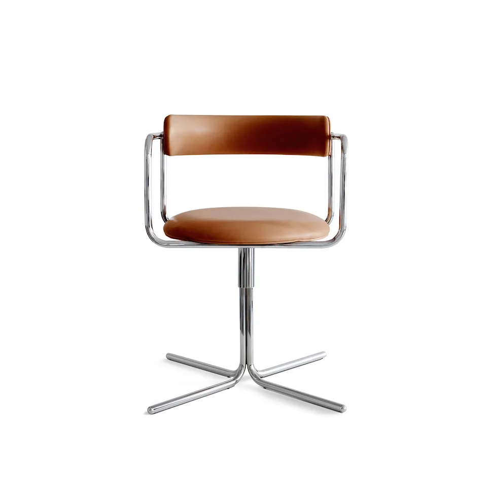 FF Chair Swivel Rounded Chrome Legs