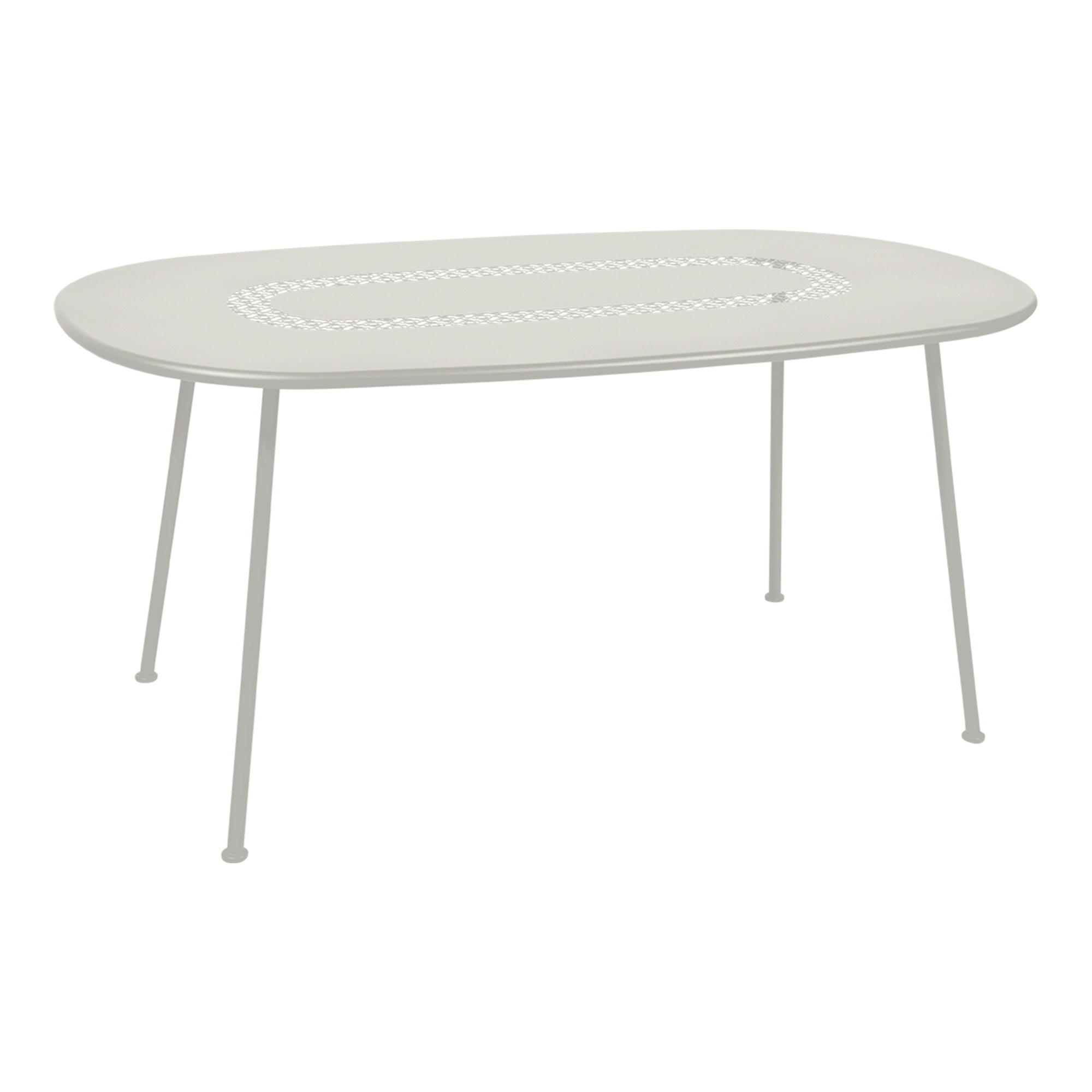 Fermob - Lorette Oval Table 160x90 cm Clay Grey A5 - Matbord utomhus - Frédéric Sofia - Grå - Metall