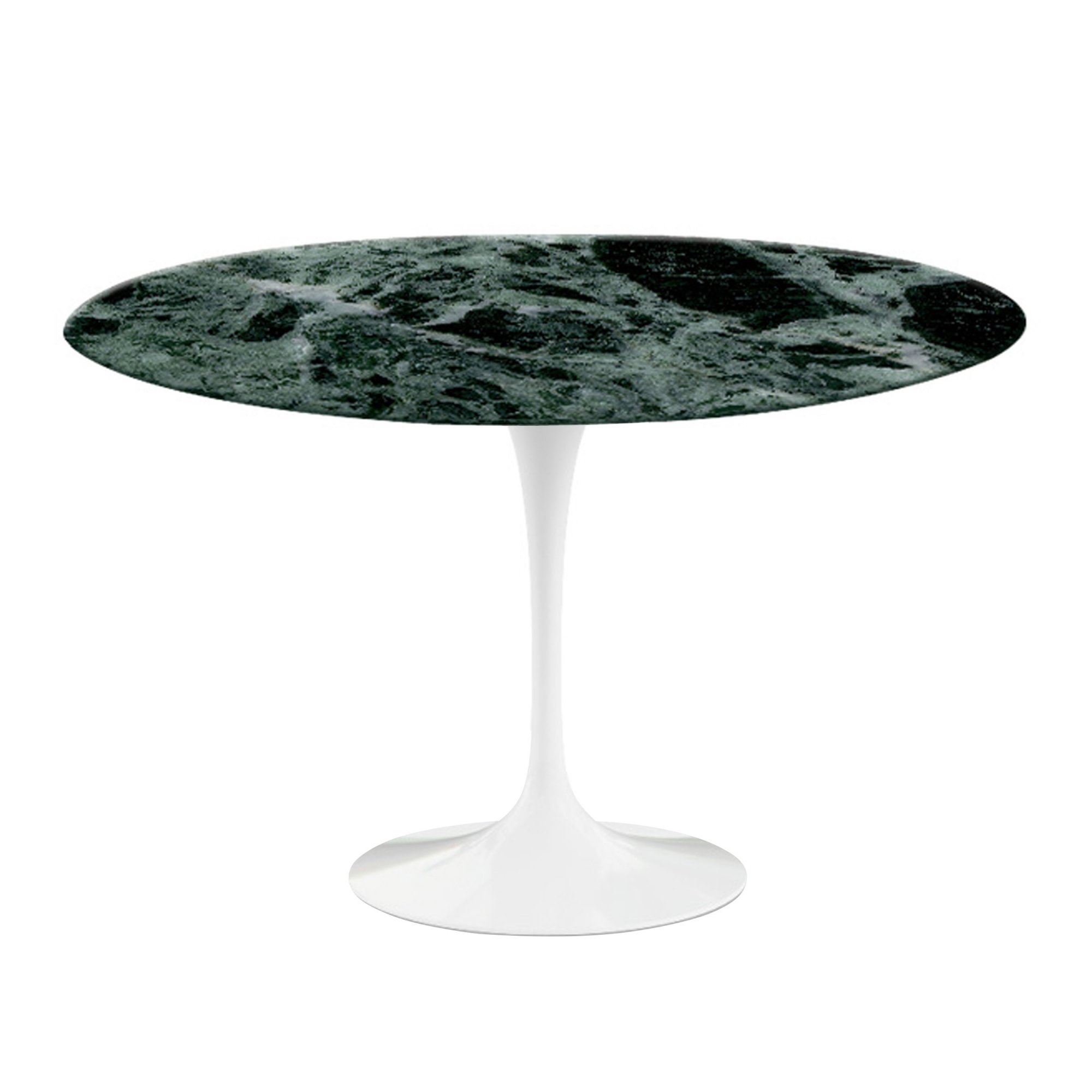 Knoll - Saarinen Round Table - Matbord, Ø 120 cm, Vitt underrede, skiva i glansig grön Alpi marmor - Matbord - Eero Saarinen | Möbler - Bord - Matbord | Möbelexperten
