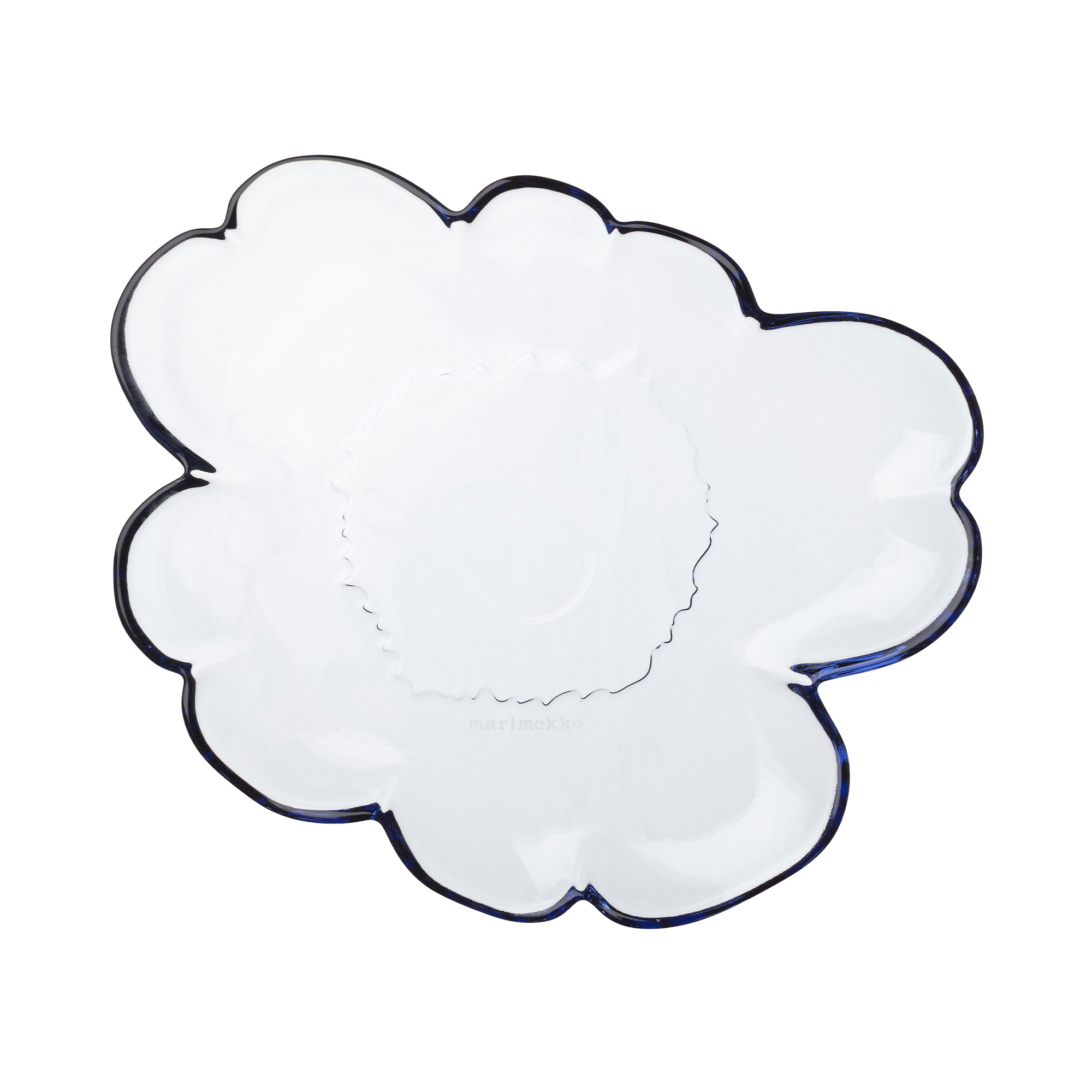 Marimekko - Unikko Glass Plate 20 cm &ndash;&nbsp;Lavender - Mattallrikar - Bl&aring;