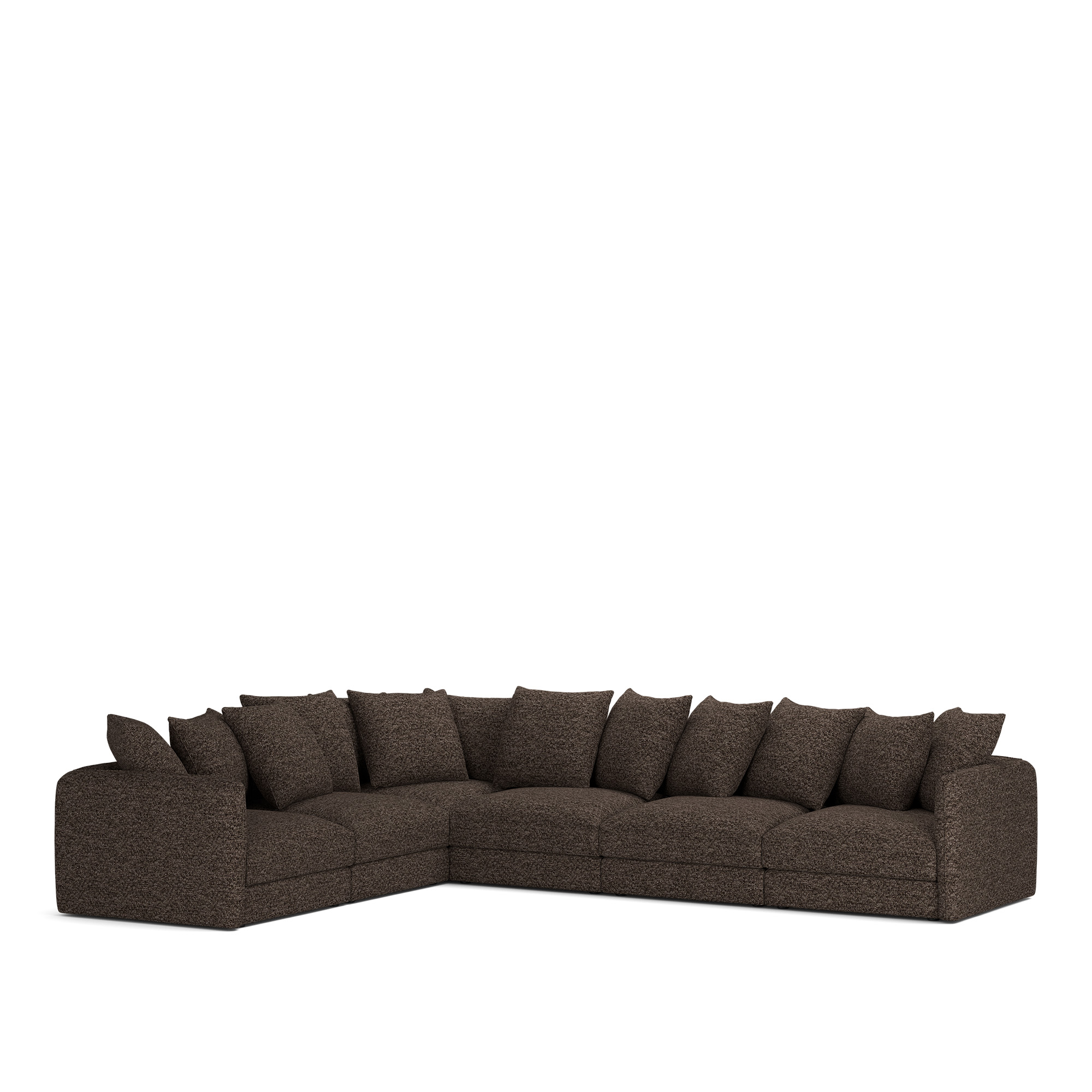 NOGA - Pavarotti 6-Seater Corner, Removable Cover, Cushion Variant 01, Lucinasco 17 - Soffor - Brun