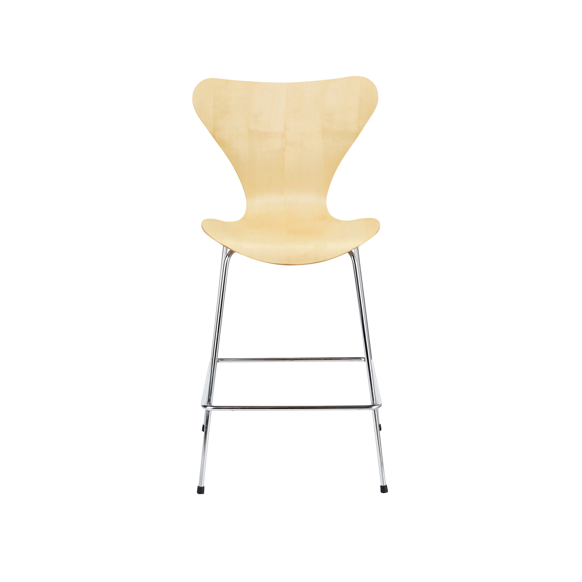 Fritz Hansen - 3187 Sjuan, Lönnfanér - Barstolar - Arne Jacobsen - Träfärgad - Metall/Trä