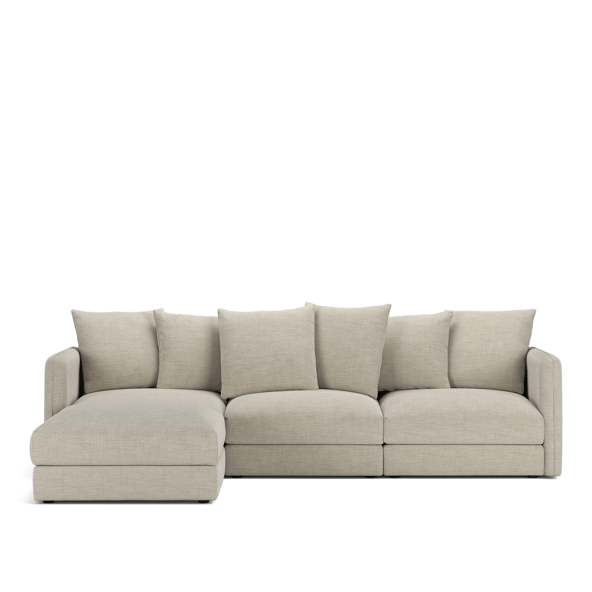NOGA - Pavarotti 3-Seater + Footstool, Removable Cover, Cushion Variant 01, Sienna 102 - Soffor - Gr&aring;