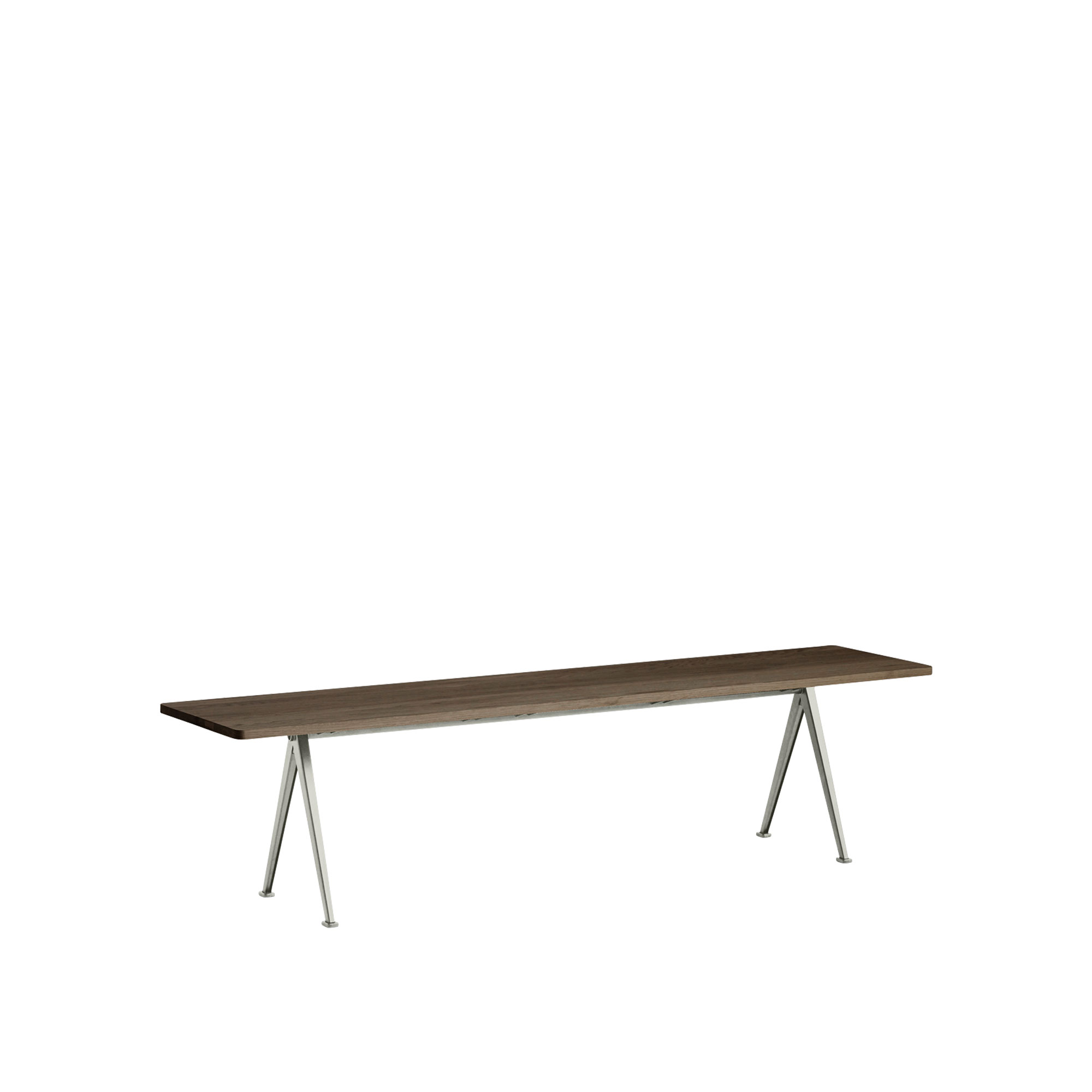 HAY - Pyramid Bench 12 - Beige Base - Smoked Oak - 190x40 cm - Bänkar - Friso Kramer,Wim Rietveld - Träfärgad - Metall/Trä