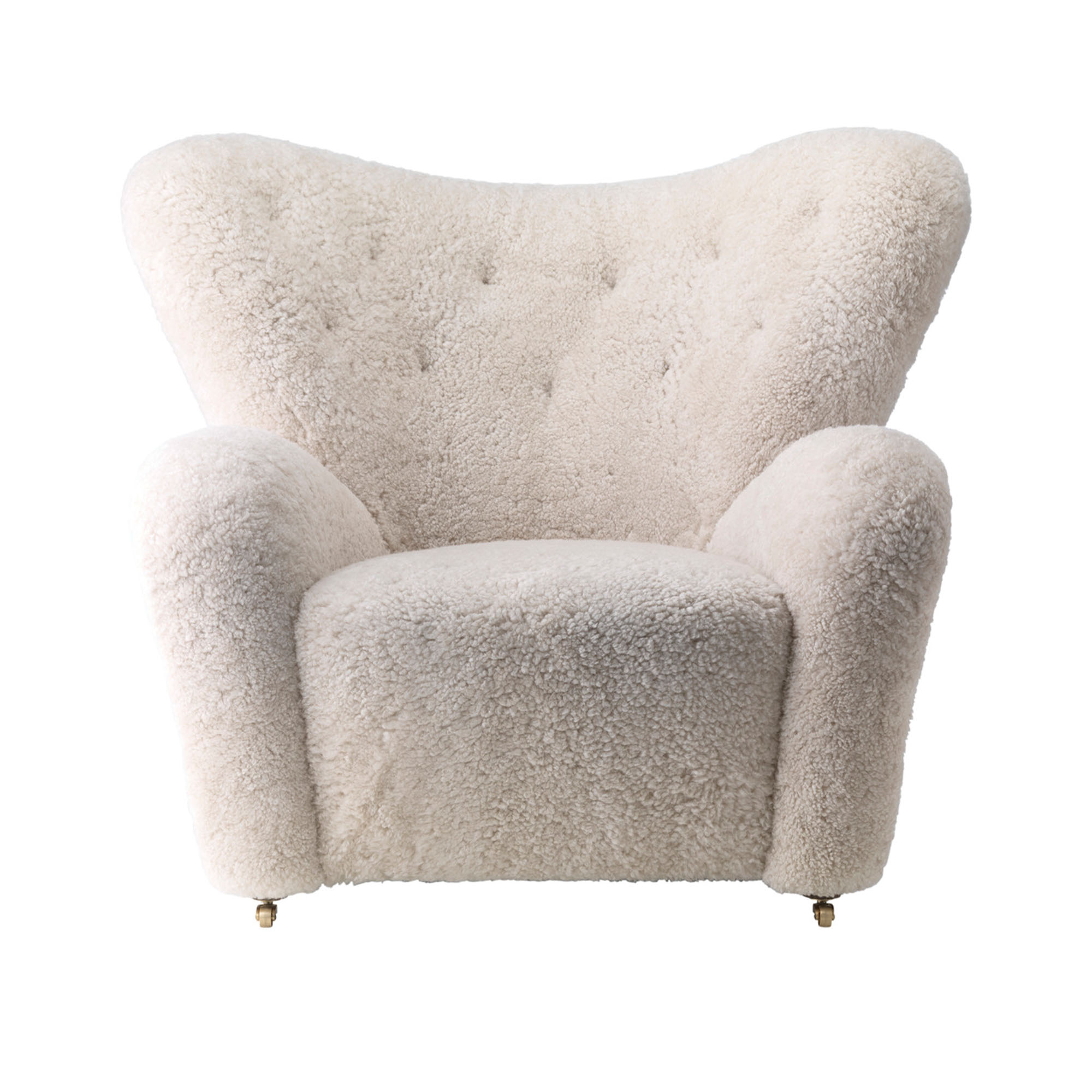 Audo Copenhagen - The Tired Man, Lounge Chair, Dark Stained Oak Legs - Fåtöljer - Flemming Lassen - Beige - Metall/Trä/Skum | Möbler - Fåtöljer Och Puffar - Fåtöljer | Möbelexperten