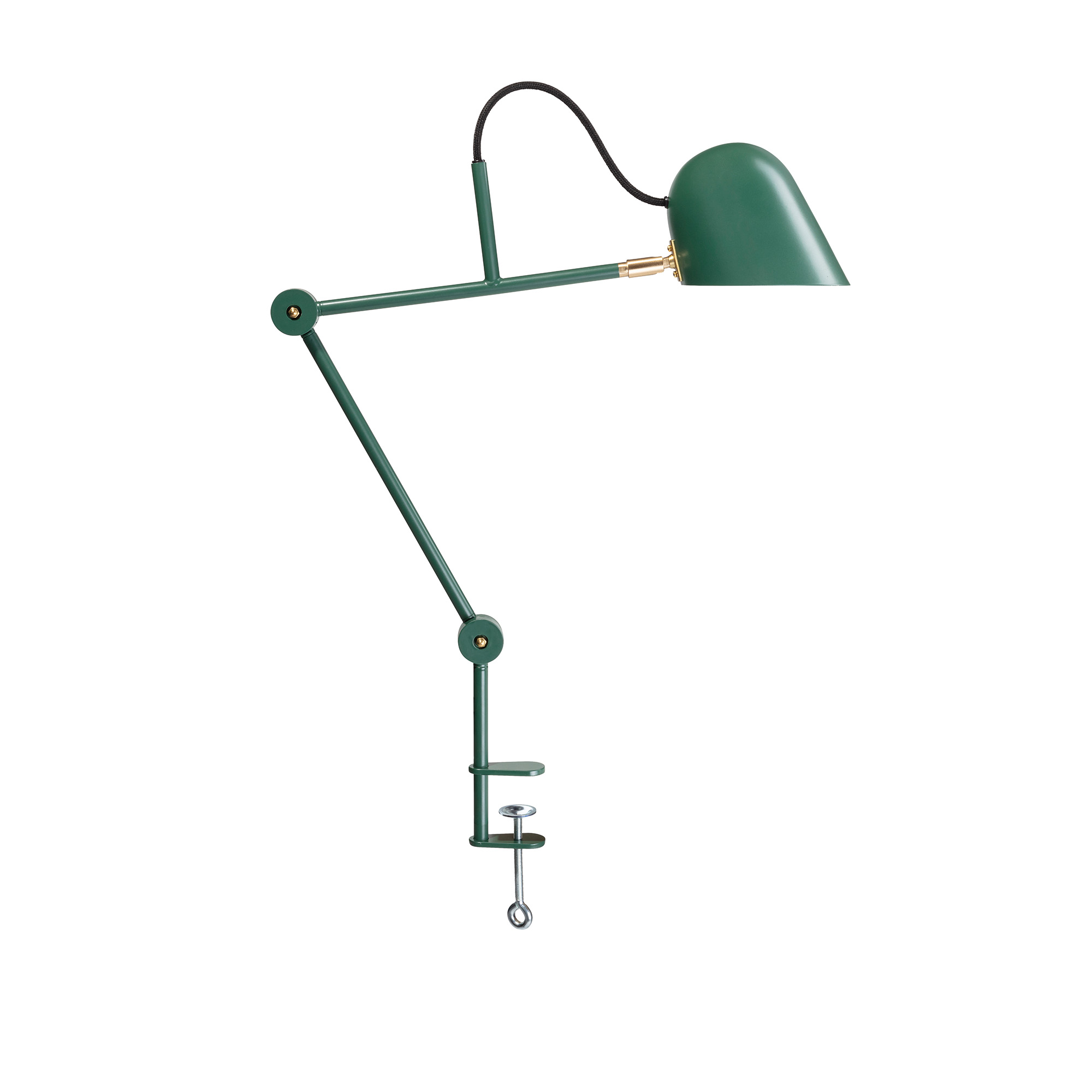 Örsjö Belysning - Streck Bordslampa, Skrivbordsfäste, Tallgrön - Bordslampor - Joel Karlsson - Svart