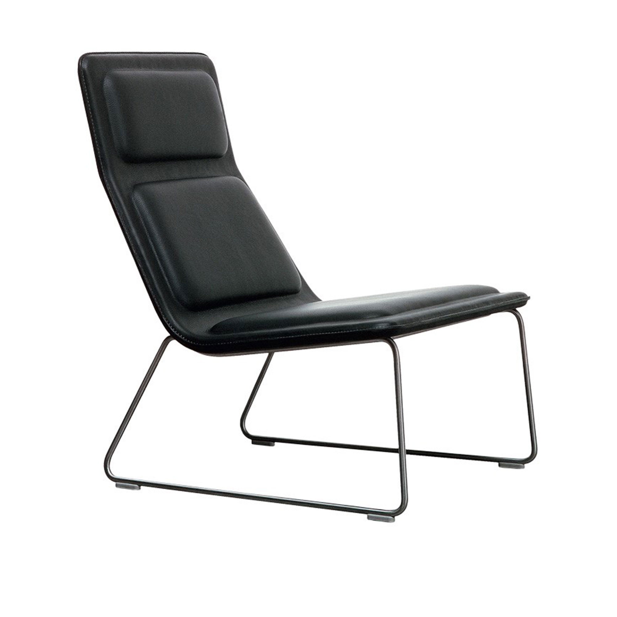 Cappellini - Low Pad High Armchair, Matt Painted White Base, Fixed Cover Fabric Cat. A, Trame A110, Grey Polyethylene Feet - Fåtöljer - Jasper Morrison - Grå - MDF/Metall/Textilmaterial