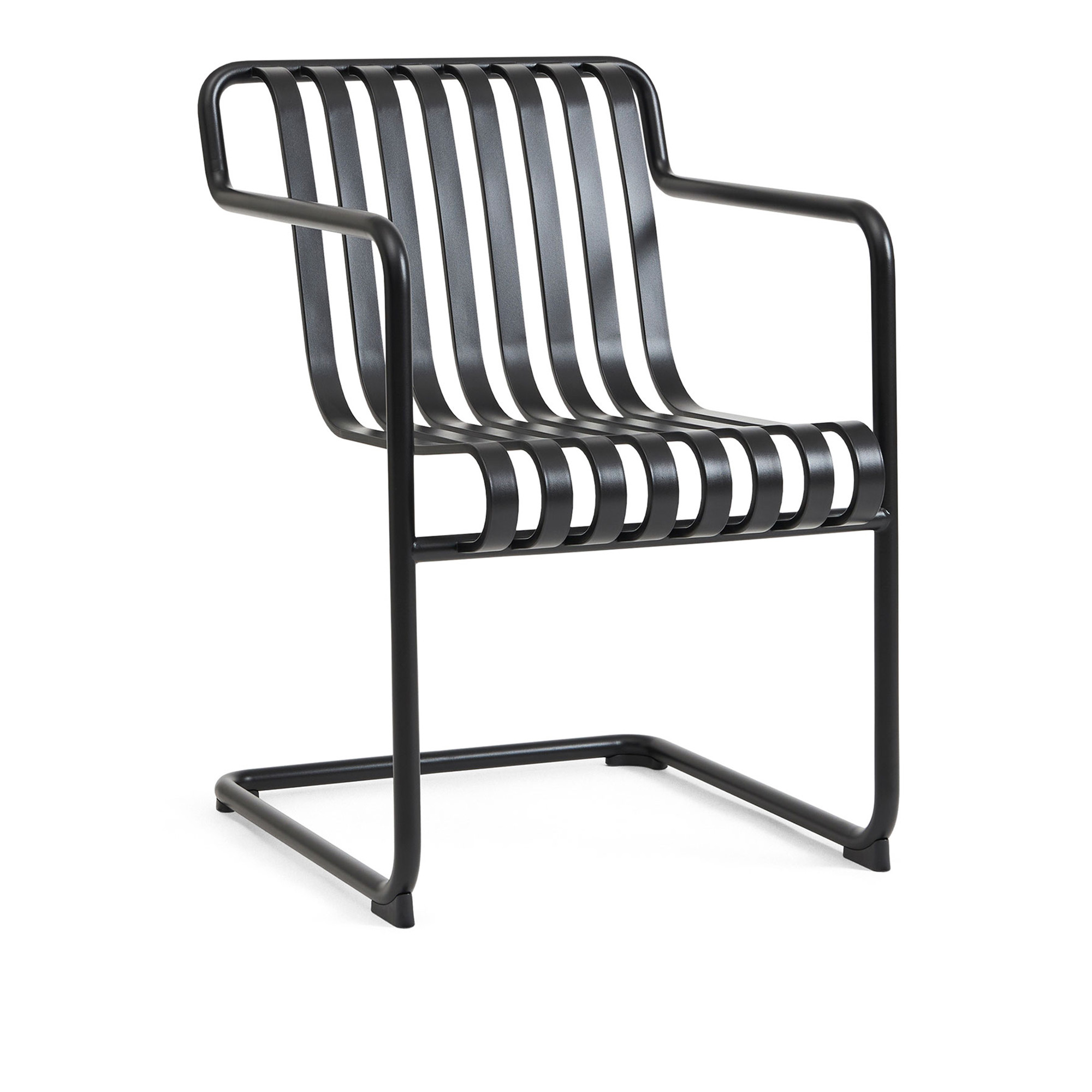 HAY - Palissade Cantilever Dining Armchair Anthracite - Matstolar utomhus - Ronan & Erwan Bouroullec - Metall | Utemöbler - Utestolar - Matstolar Utomhus | Möbelexperten