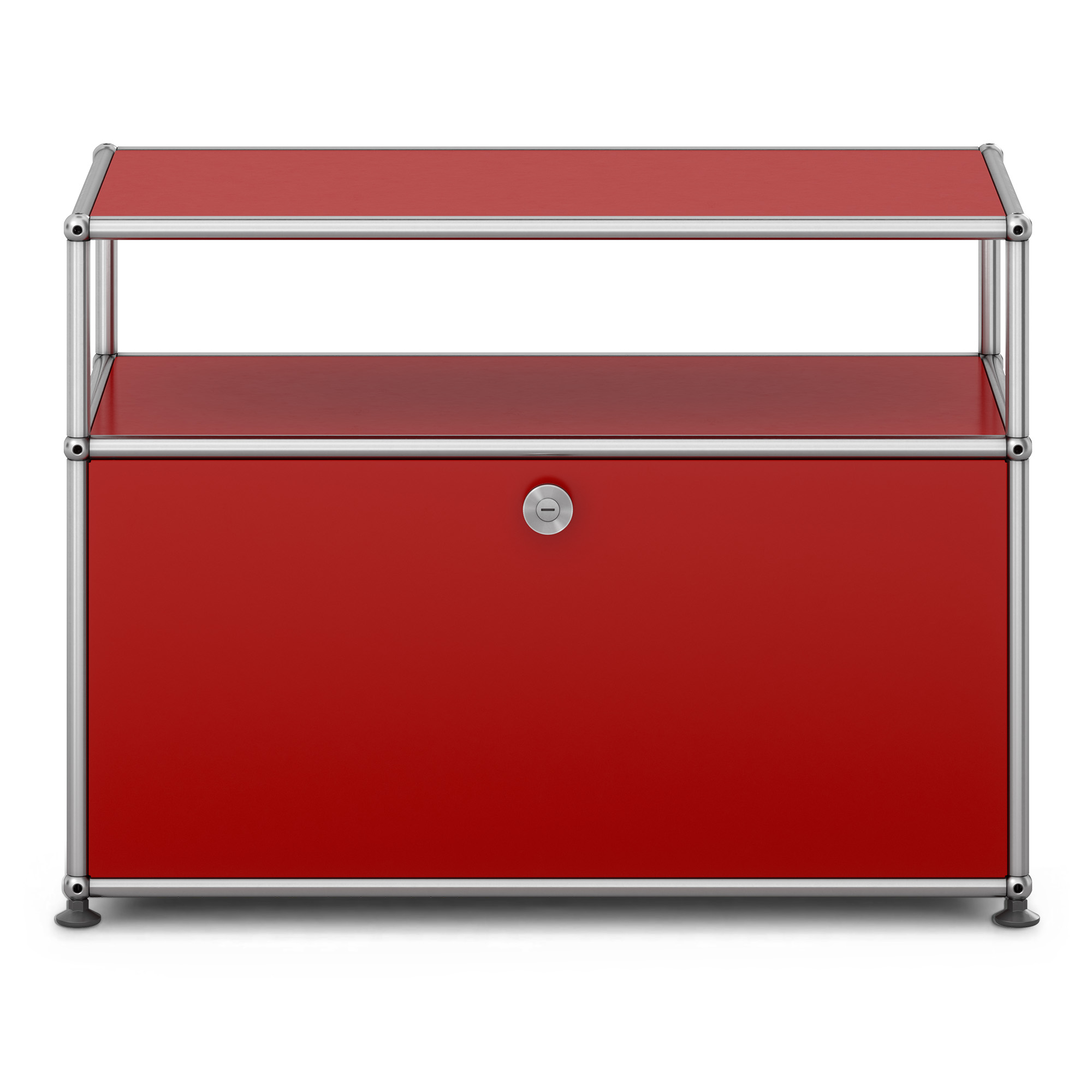 USM - USM Haller Occasional Furniture O1 USM Ruby Red - Sidobord - Fritz Haller & Paul Schärer - Röd - Metall | Möbler - Bord - Sidobord | Möbelexperten