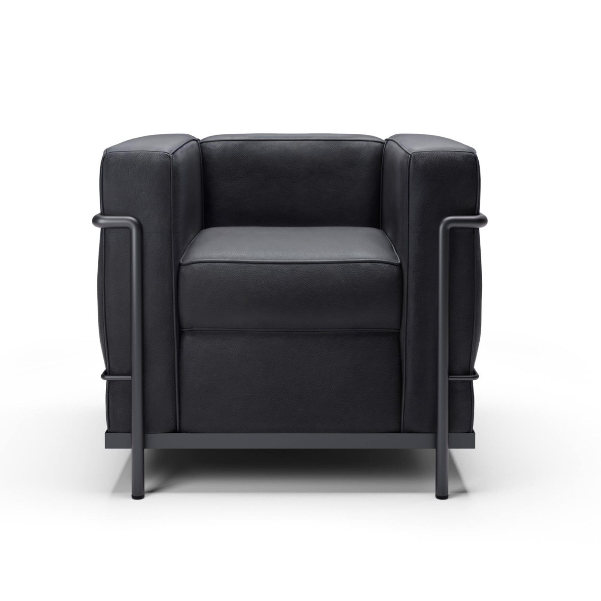 Cassina - LC2 Armchair Black Week Limited Edition - Black Enamel - Fåtöljer - designer_charlotte_perriand,designer_le_corbusier,designer_pierre_jeanneret - Svart - Läder/Metall/Syntetiskt