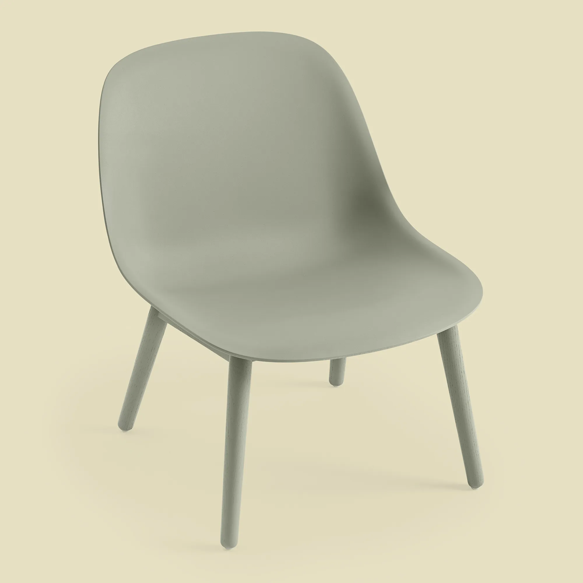Fiber Lounge Chair Wood Base