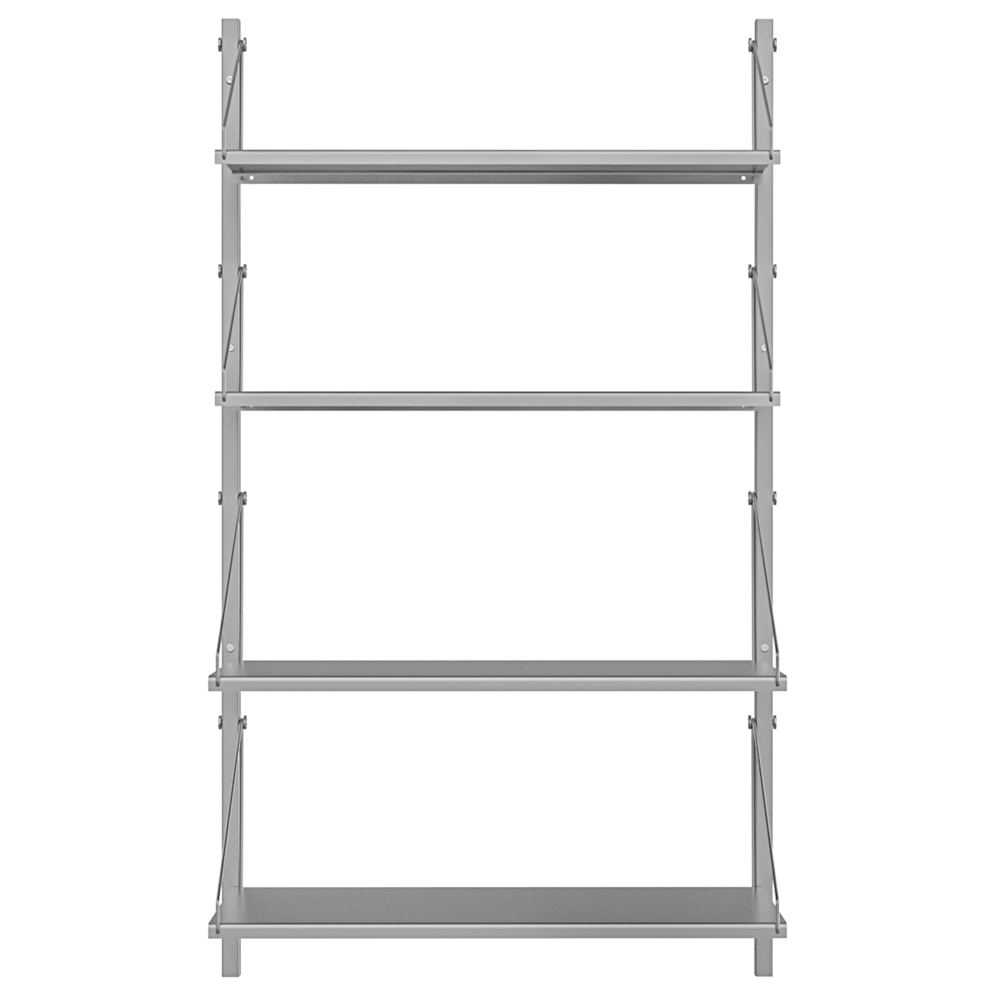 Frama - Shelf Library Single Section hyllsystem 108/60 stainless steel - Hyllor & Hyllsystem - Kim Richardt - Silver - Metall