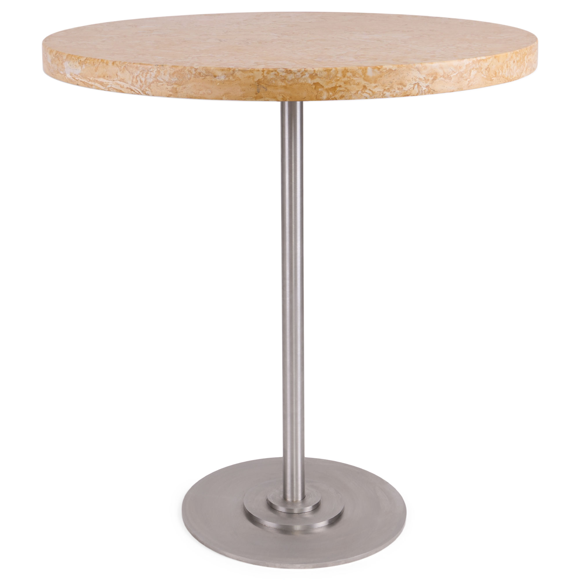 Frama - Table 57 matbord 70 cm rostfritt stål / yellow limestone - Matbord - Per Holland Bastrup - Gul - Metall/Sten | Möbler - Bord - Matbord | Möbelexperten