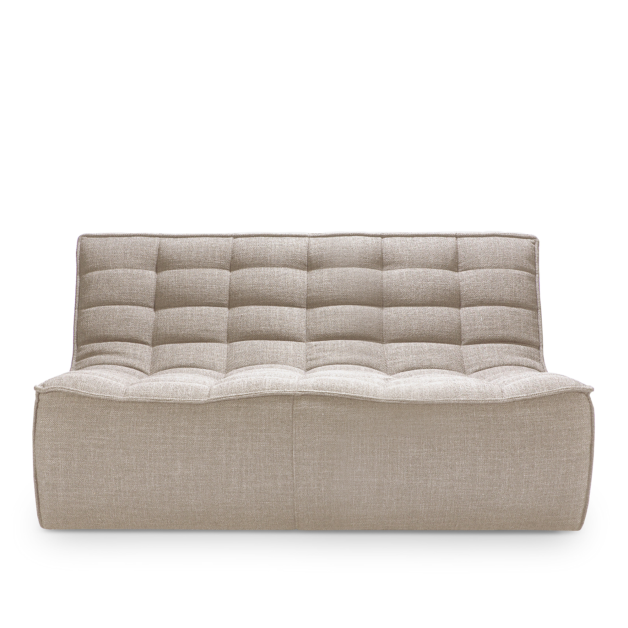 Ethnicraft - N701 Sofa 2-Seater - Beige - Soffor - Jacques Deneef - Beige - Trä/Textilmaterial/Skum | Möbler - Soffor Och Dagbäddar - Soffor | Möbelexperten