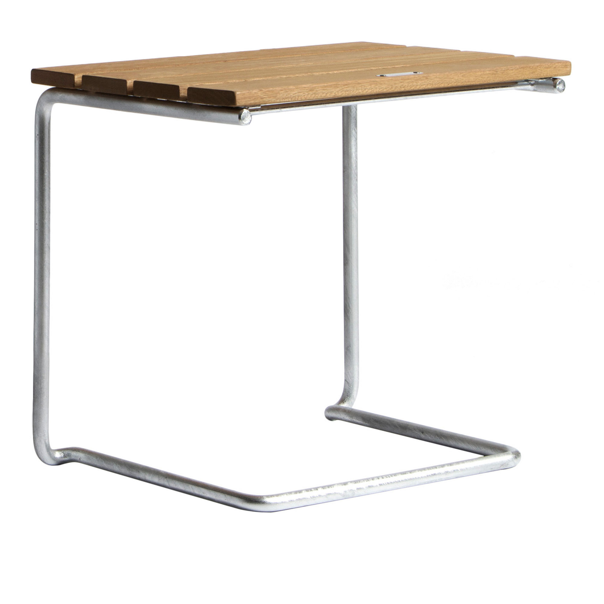 Grythyttan Stålmöbler - A3 Pall - Oljad Ek / Varmförzinkat Stativ Ny - Utomhuspallar och puffar - Jan-Olof Ågren,Maria Håård - Träfärgad | Utemöbler - Utestolar - Utomhuspallar Och Puffar | Möbelexperten