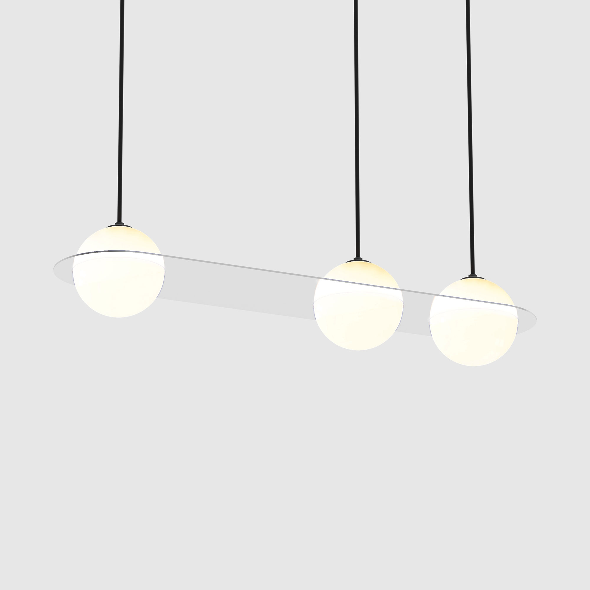 Lambert & Fils - Laurent 07, Angle, Chrome frame, Black wires, Black canopy - Pendellampor - Silver