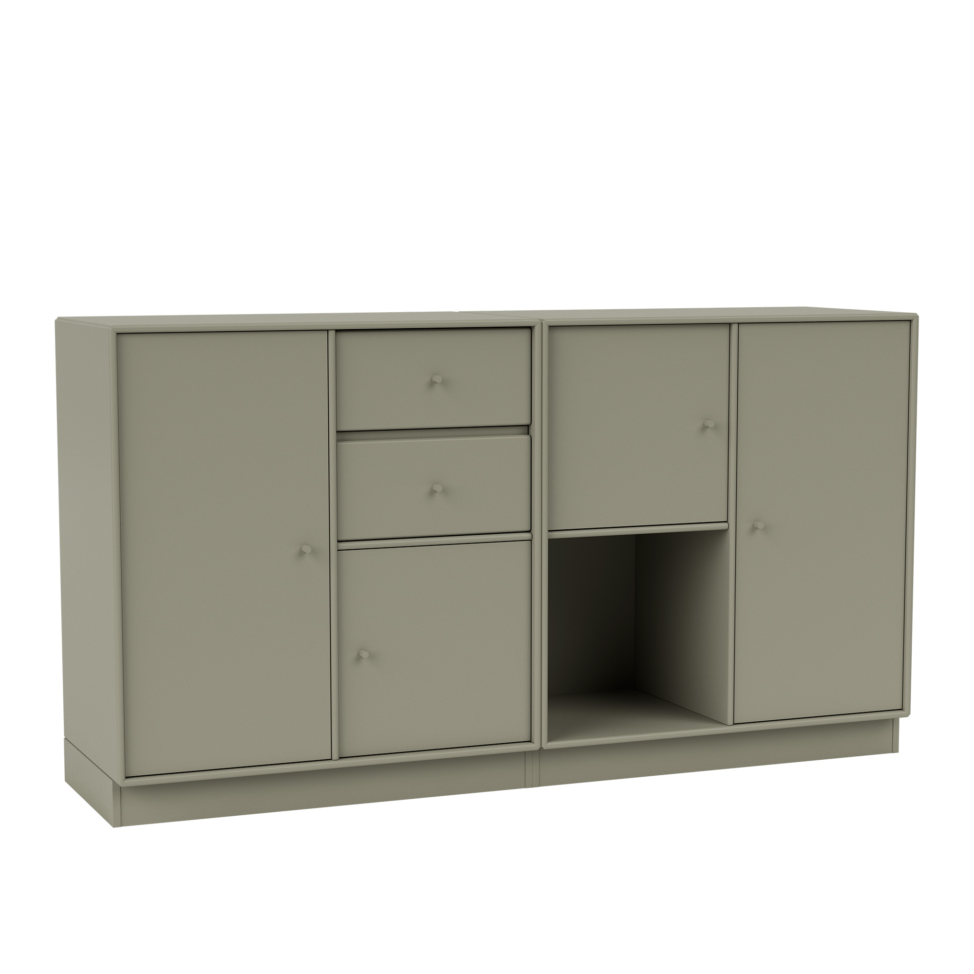 montana - couple sideboard 144-fennel 07 plinth 7 cm - skänkar och sideboards - peter j. lassen - grön - trä