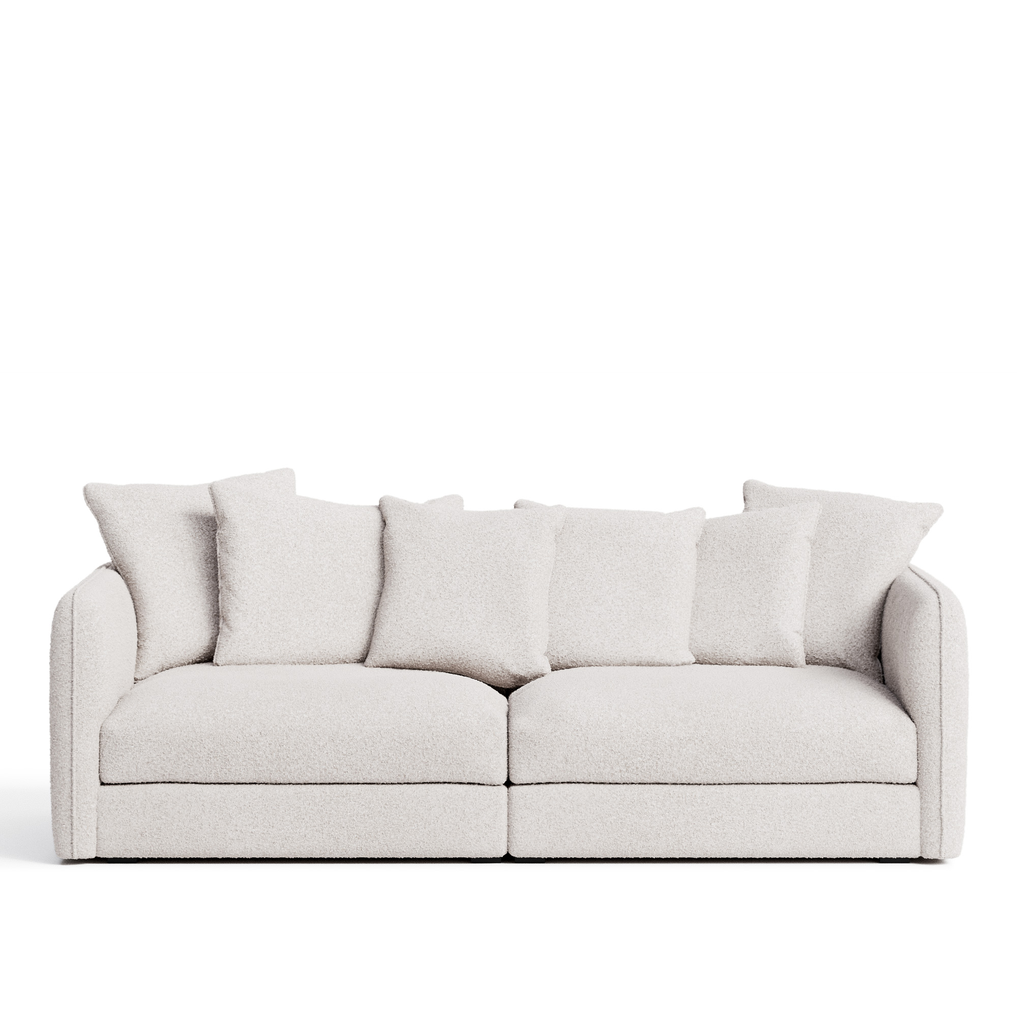 no ga - pavarotti 2,5-seater med avtagbar klädsel – ascot white - soffor - vit