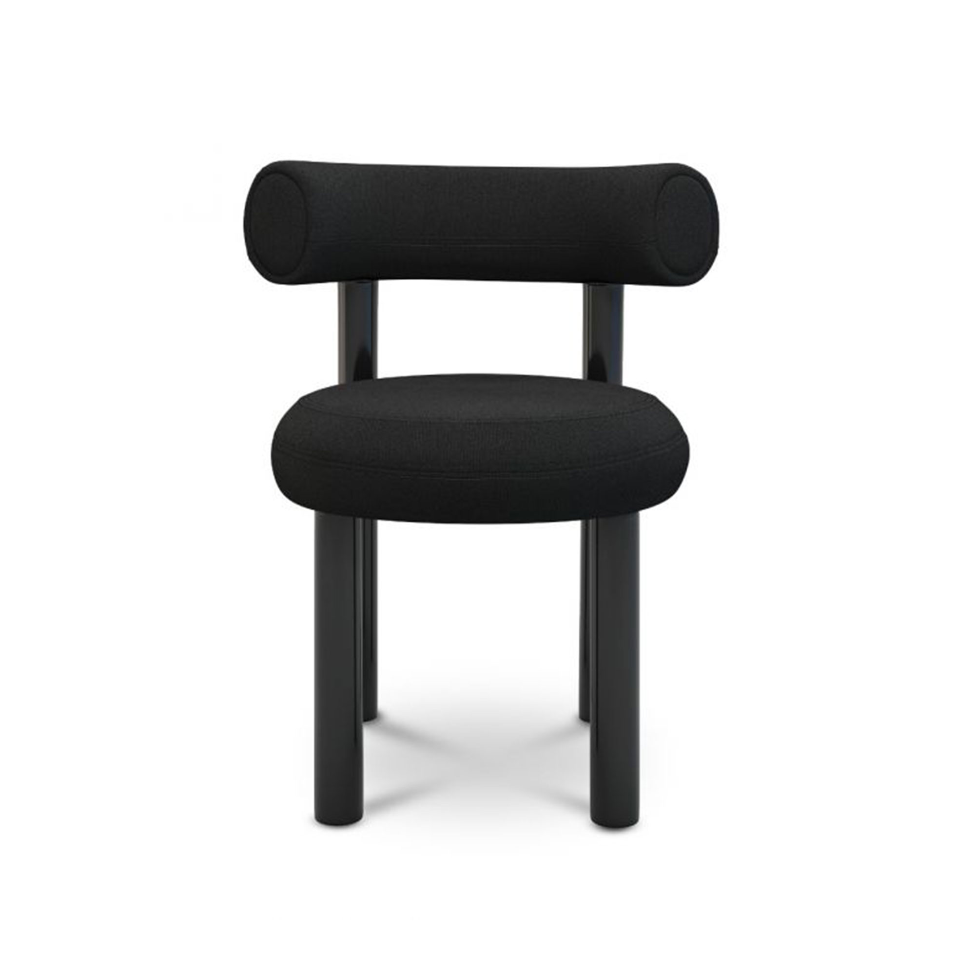 Tom Dixon - Fat Dining Chair, Fabric Cat. C HA0190, Black Gloss Legs - Matstolar