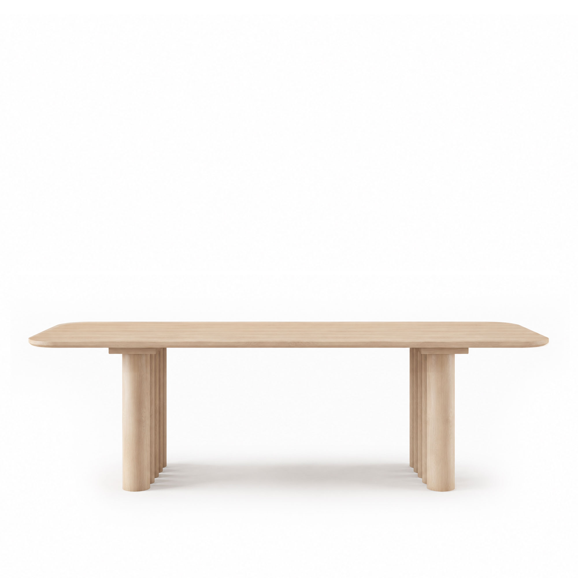 Dk3 - Plush Table Rectangular 30mm tabletop 130mm legs L200 x W100 x H72 cm Max 2 extension leaves Oak - soap - Matbord - Beige | Möbler - Bord - Matbord | Möbelexperten