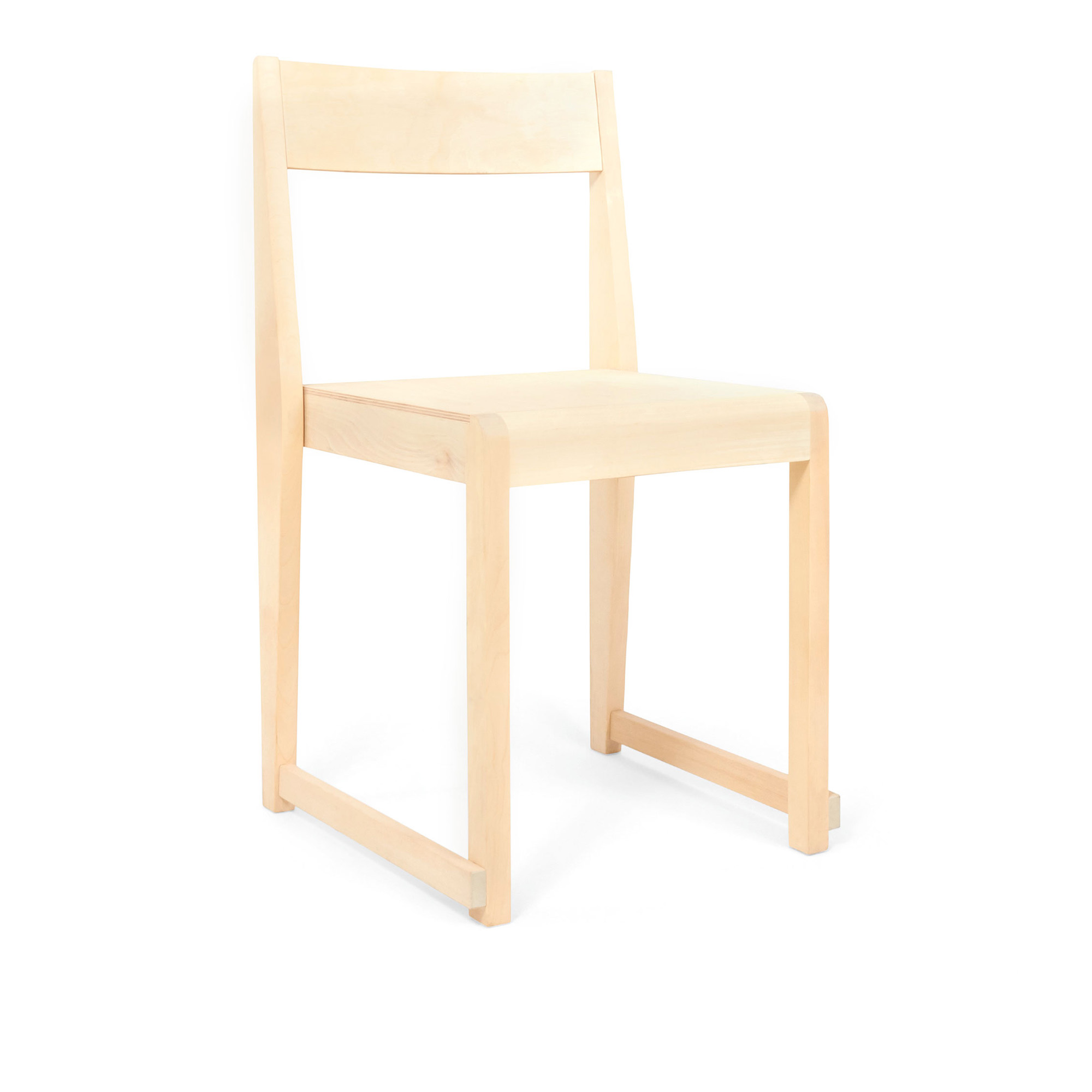 frama - chair 01 natural wood - matstolar - trä