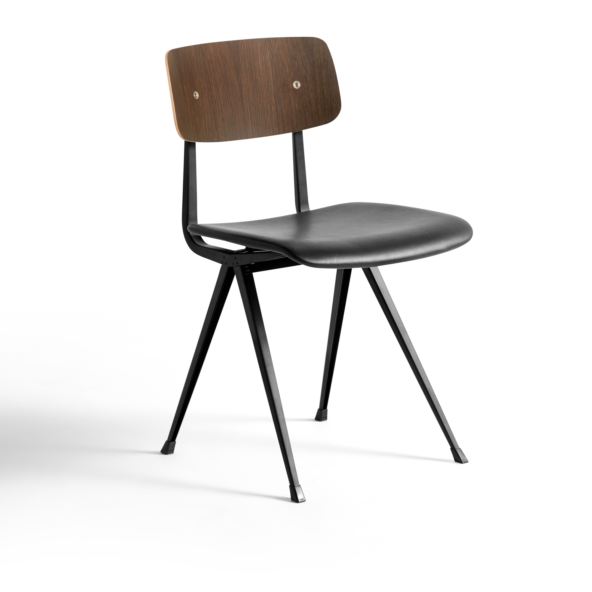 HAY - Result Chair, Smoked Oak, Black base/Cat.6 Sense Black - Spisestoler - Friso Kramer,Wim Rietveld
