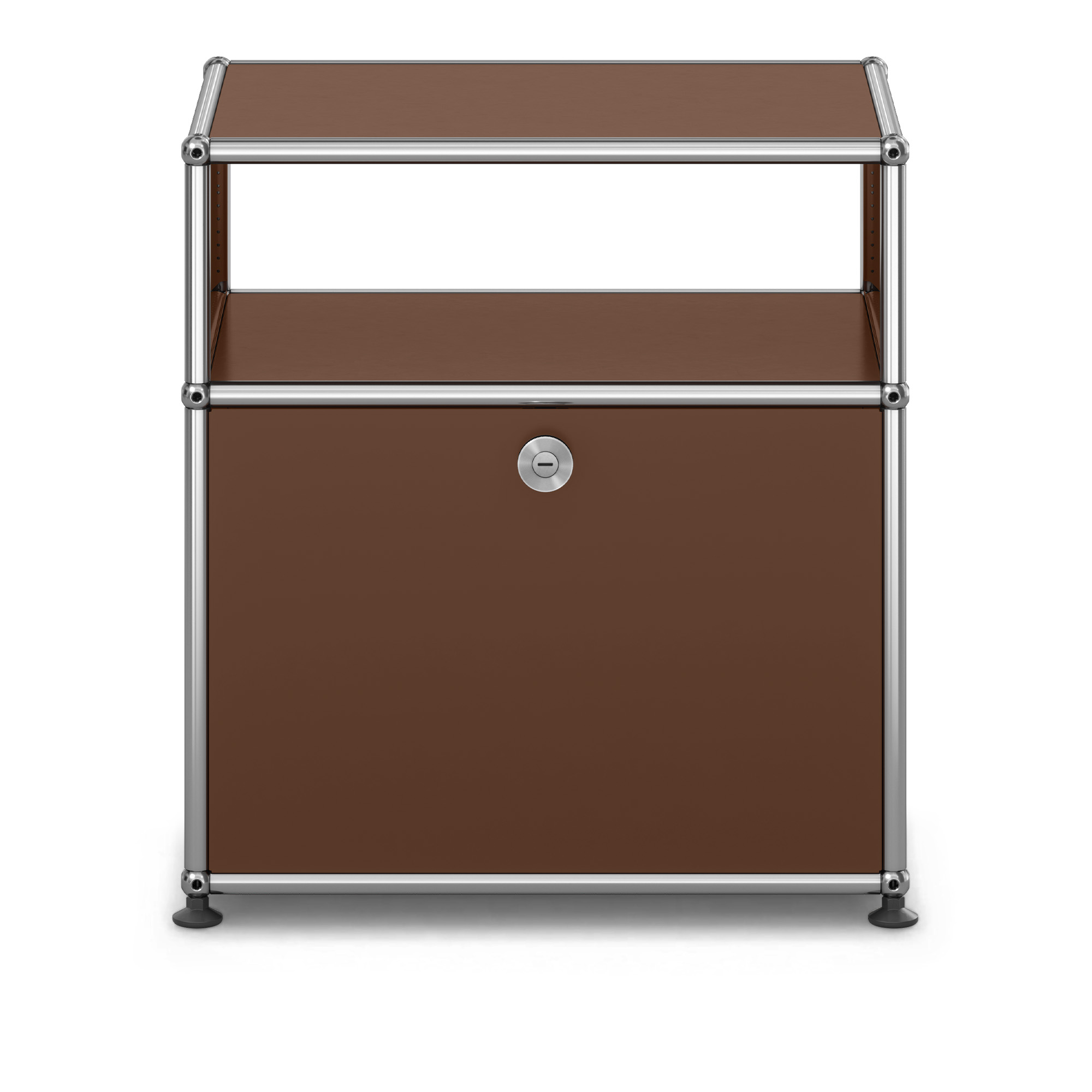 USM - USM Haller Bedside Table M55 USM Brown - Sängbord - Fritz Haller & Paul Schärer - Brun - Metall | Möbler - Bord - Sängbord | Möbelexperten