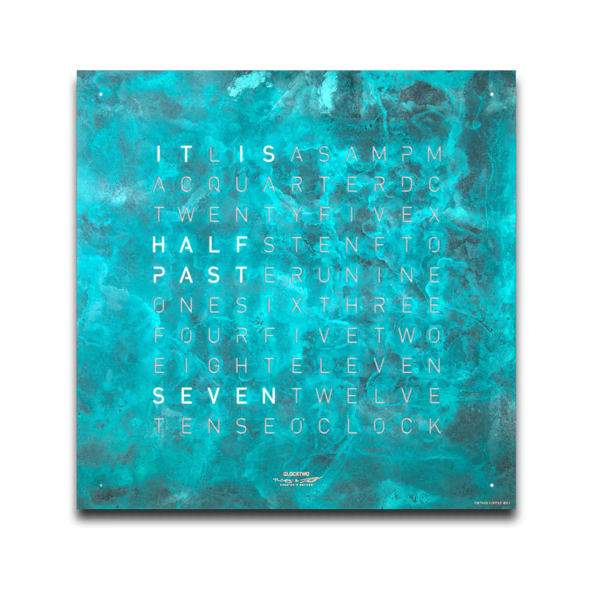 Qlocktwo Earth 45 Creator's Edition – Vintage Copper