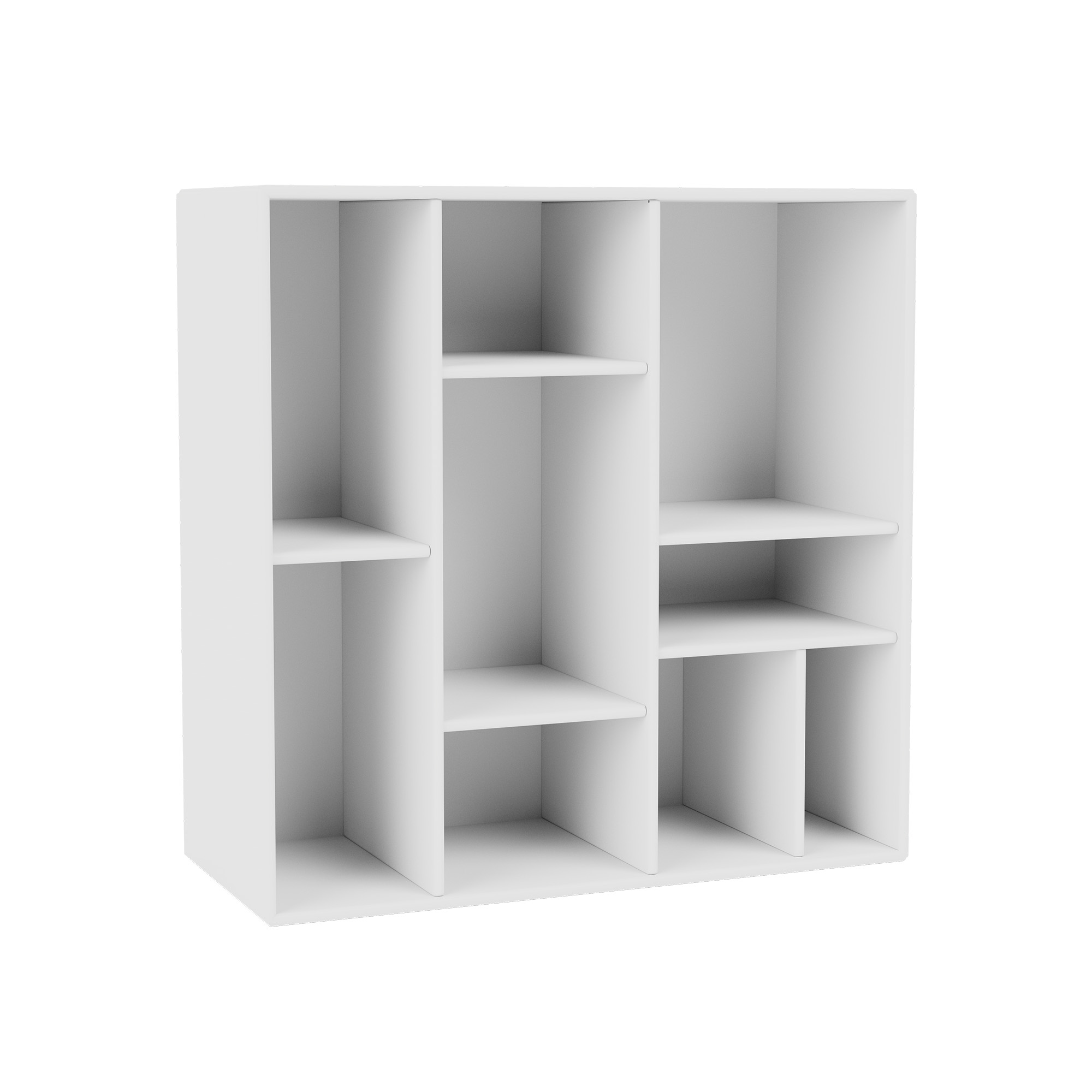 montana - compile decorative shelf, suspension rail - new white - vägghyllor - peter j. lassen - vit - mdf