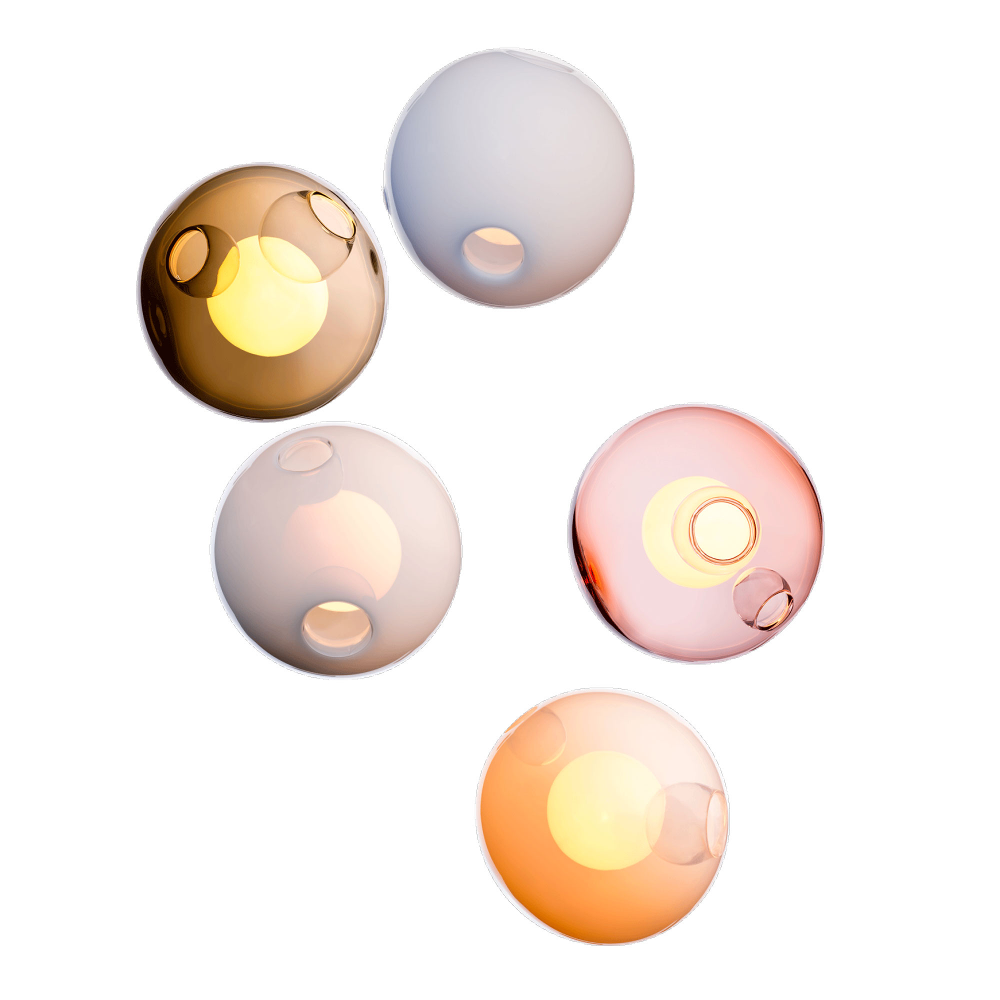 Bocci - 28.5 Random, Multi - 18 - Pendellampor - Omer Arbel - Flerfärgad