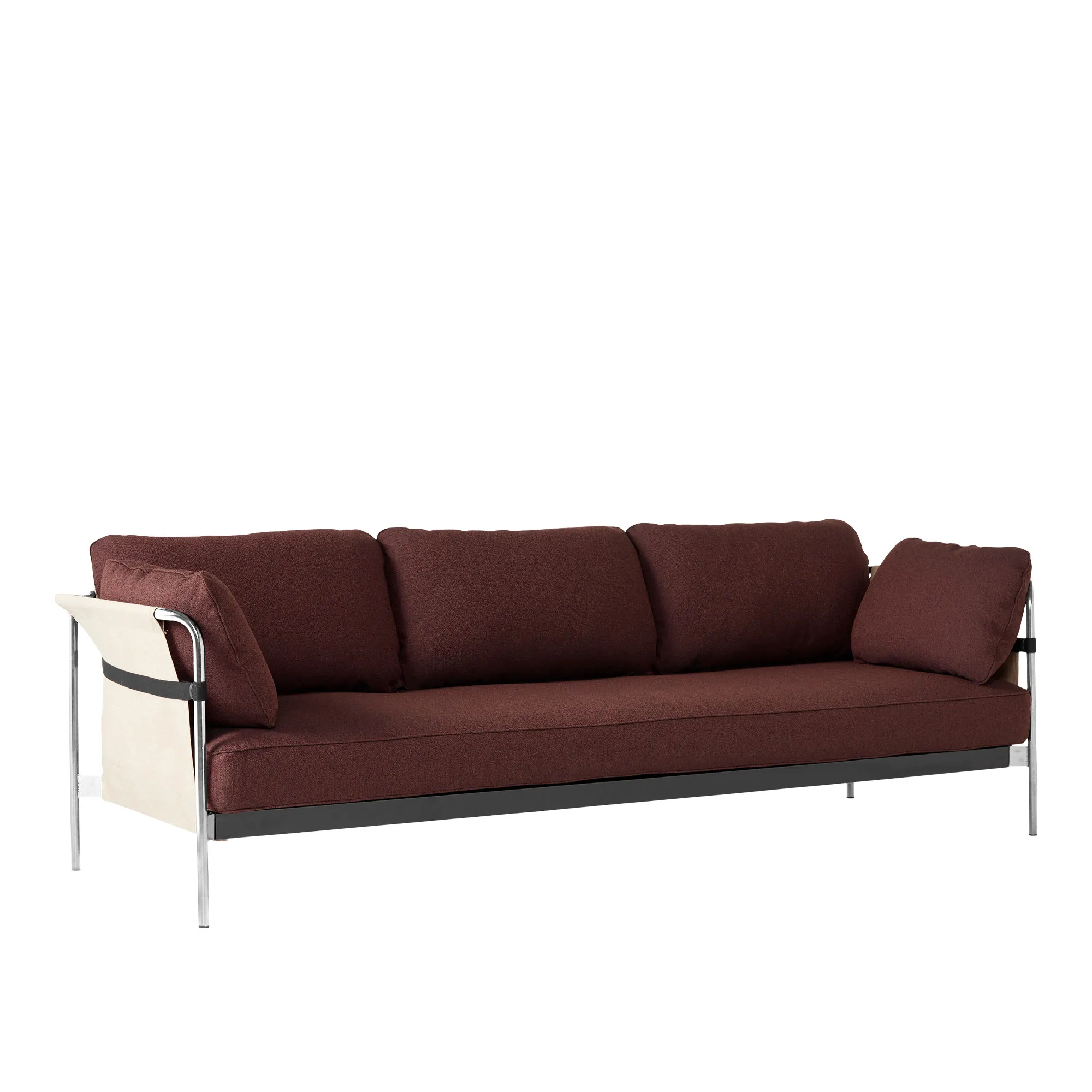 Can 3-sitssoffa Chrome/Black