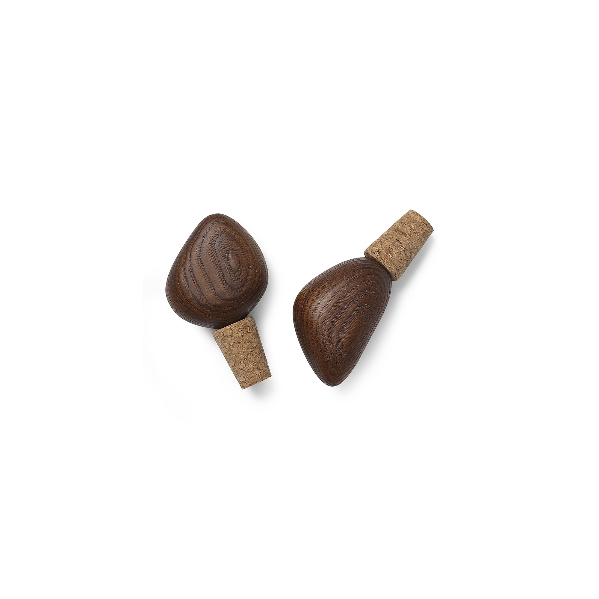 Ferm Living - Cairn Wine Stoppers Set of 2 Dark Brown - Drink- och bartillbehör | Servering - Vin Och Bartillbehör - Drink- Och Bartillbehör | Möbelexperten