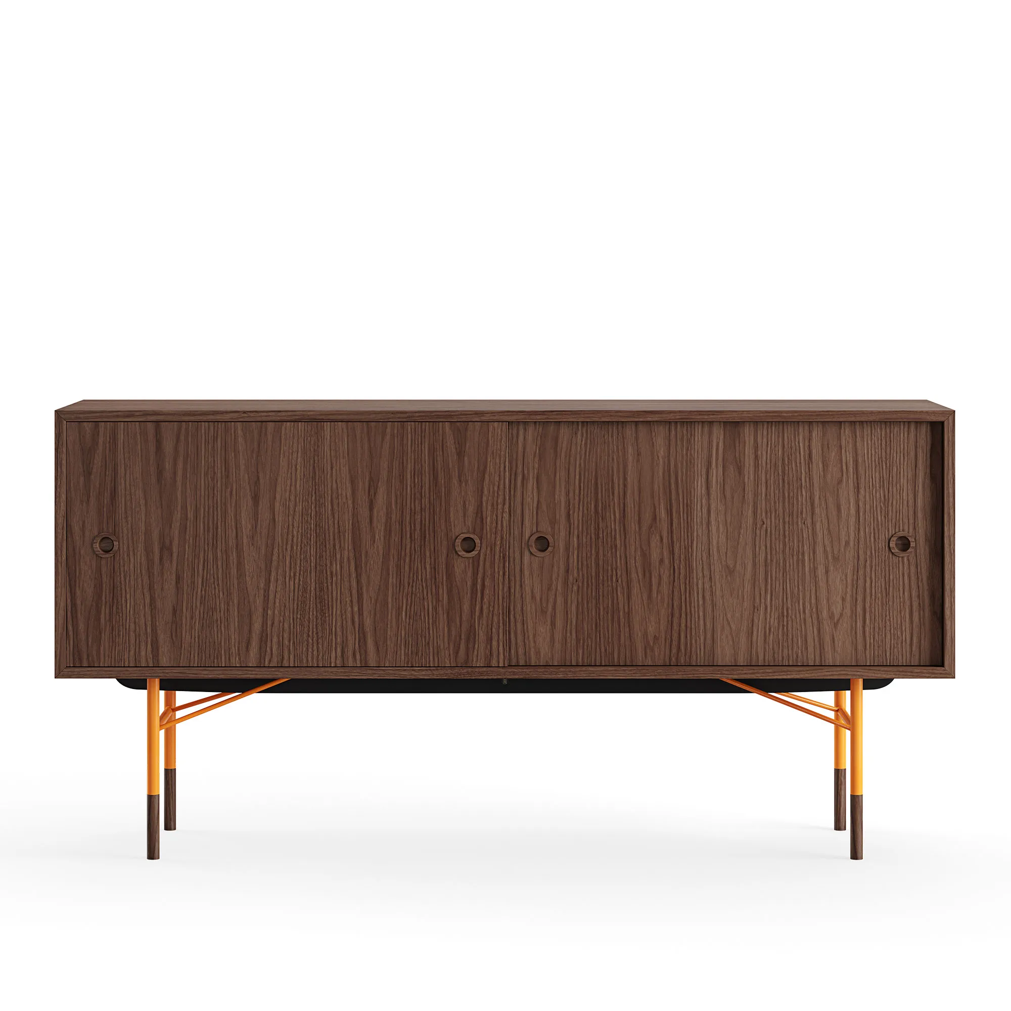 Sideboard utan lådor Walnut Veneer